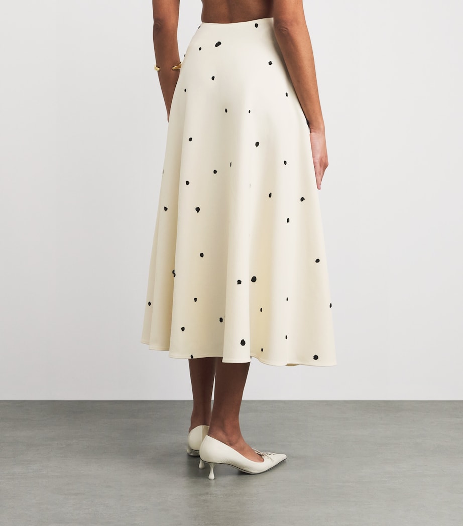 CAMILLA AND MARC Womens Textured Ponza Midi Skirt Eggshell Image 5