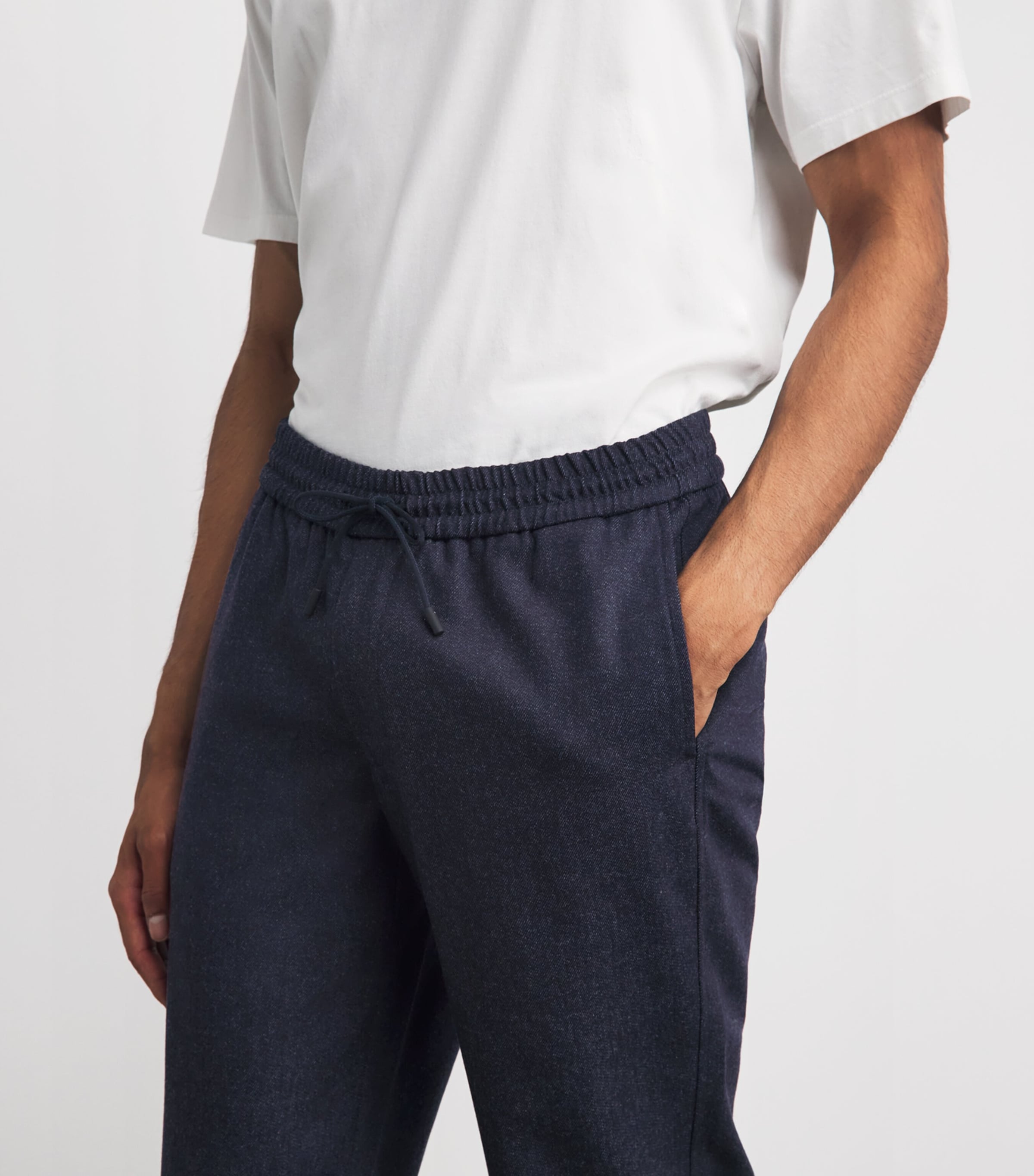 Sease Mens Virgin Wool Mindset Slim Trousers Denim Blue Image 3