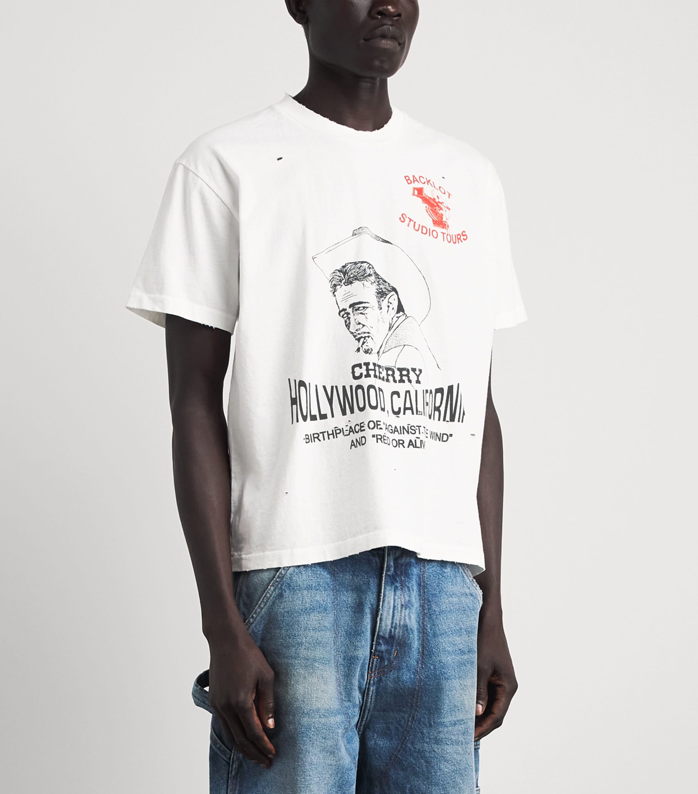 Cherry Los Angeles Mens Backlot T-Shirt Vintage White Image 4