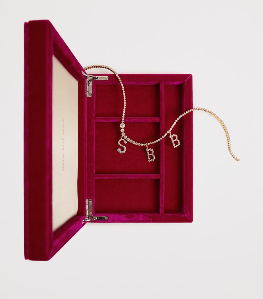 Silk Velvet Tresor Jewellery Box RED Image 4