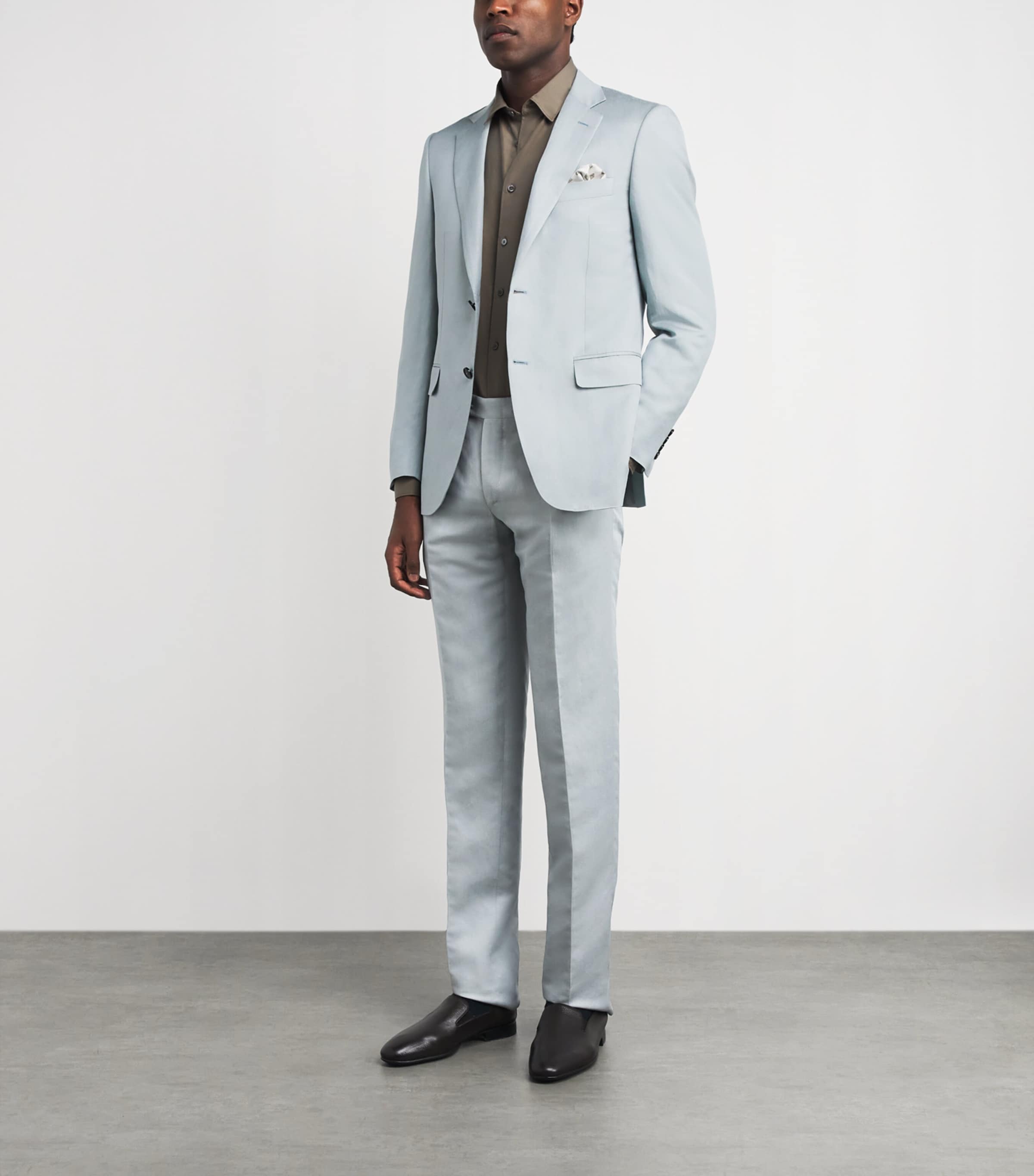 Canali Mens Linen-Silk 2-Piece Suit Image 2