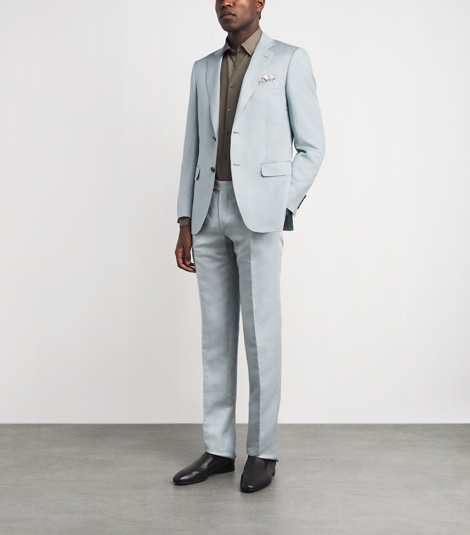 Canali Mens Linen-Silk 2-Piece Suit Image 2