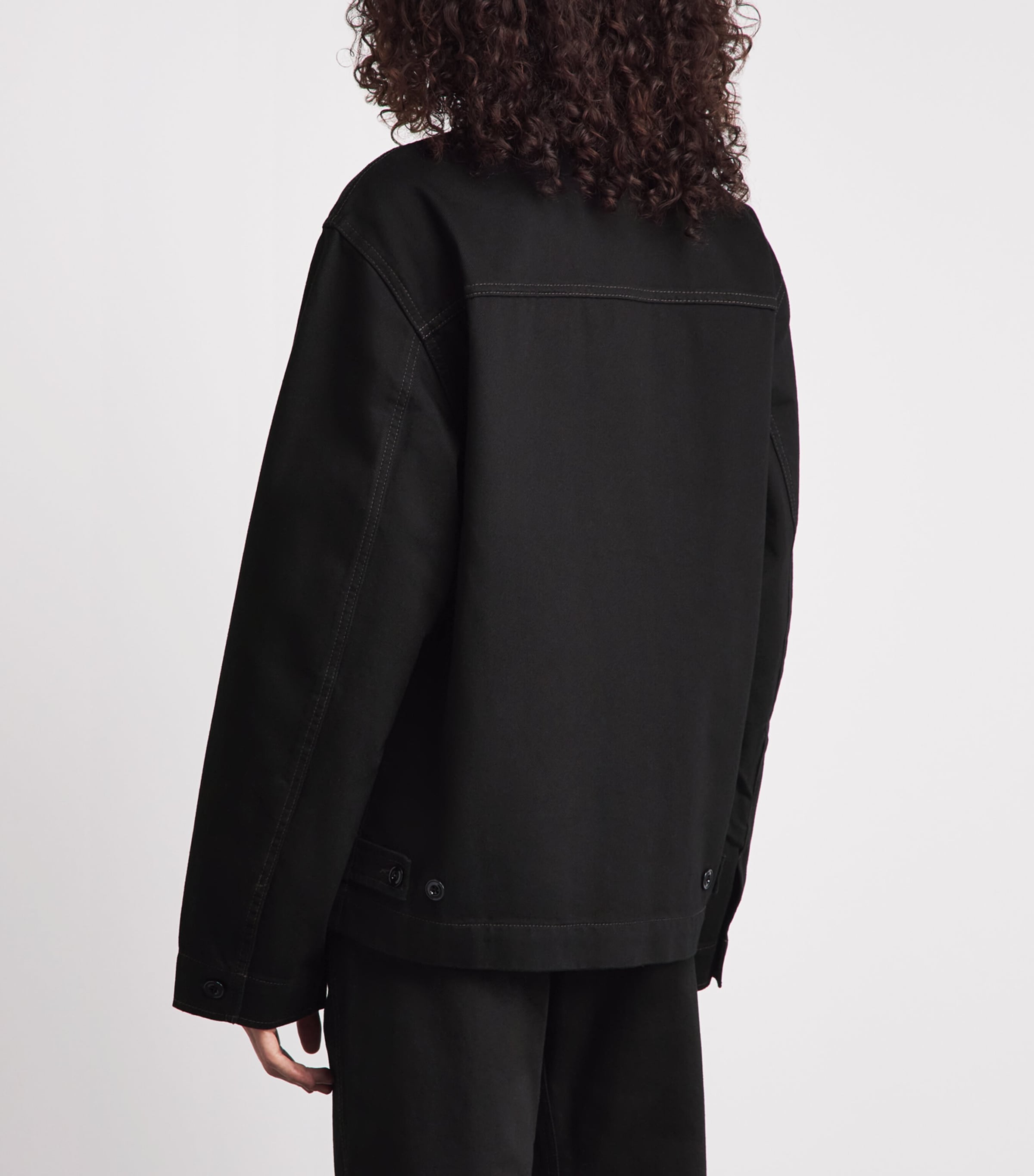 Lemaire Womens Boxy Denim Jacket Black Image 5