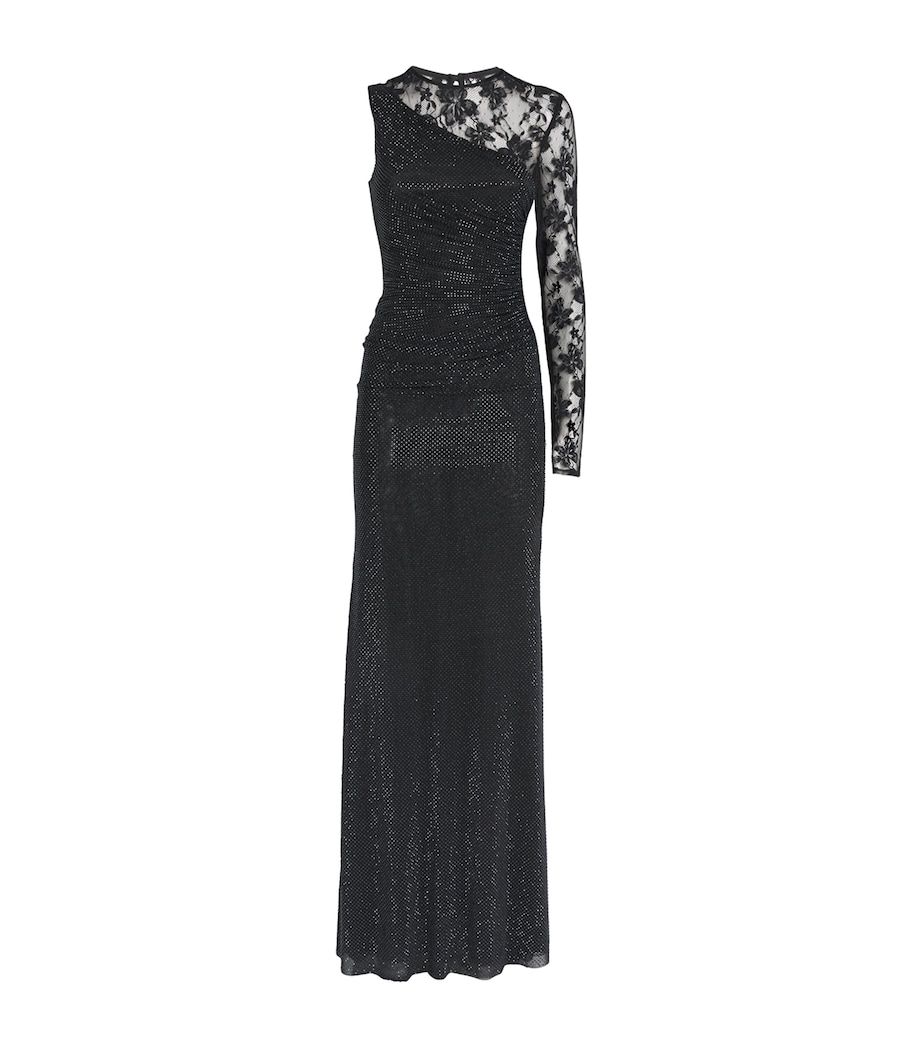 One-Shoulder Maxi Dress BLACK Image 1