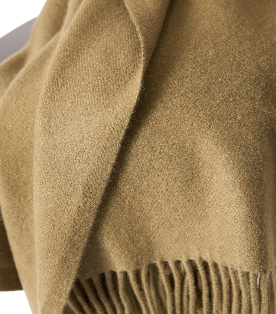 Cashmere Uno Throw (200cm x 145cm) MOSS Image 3
