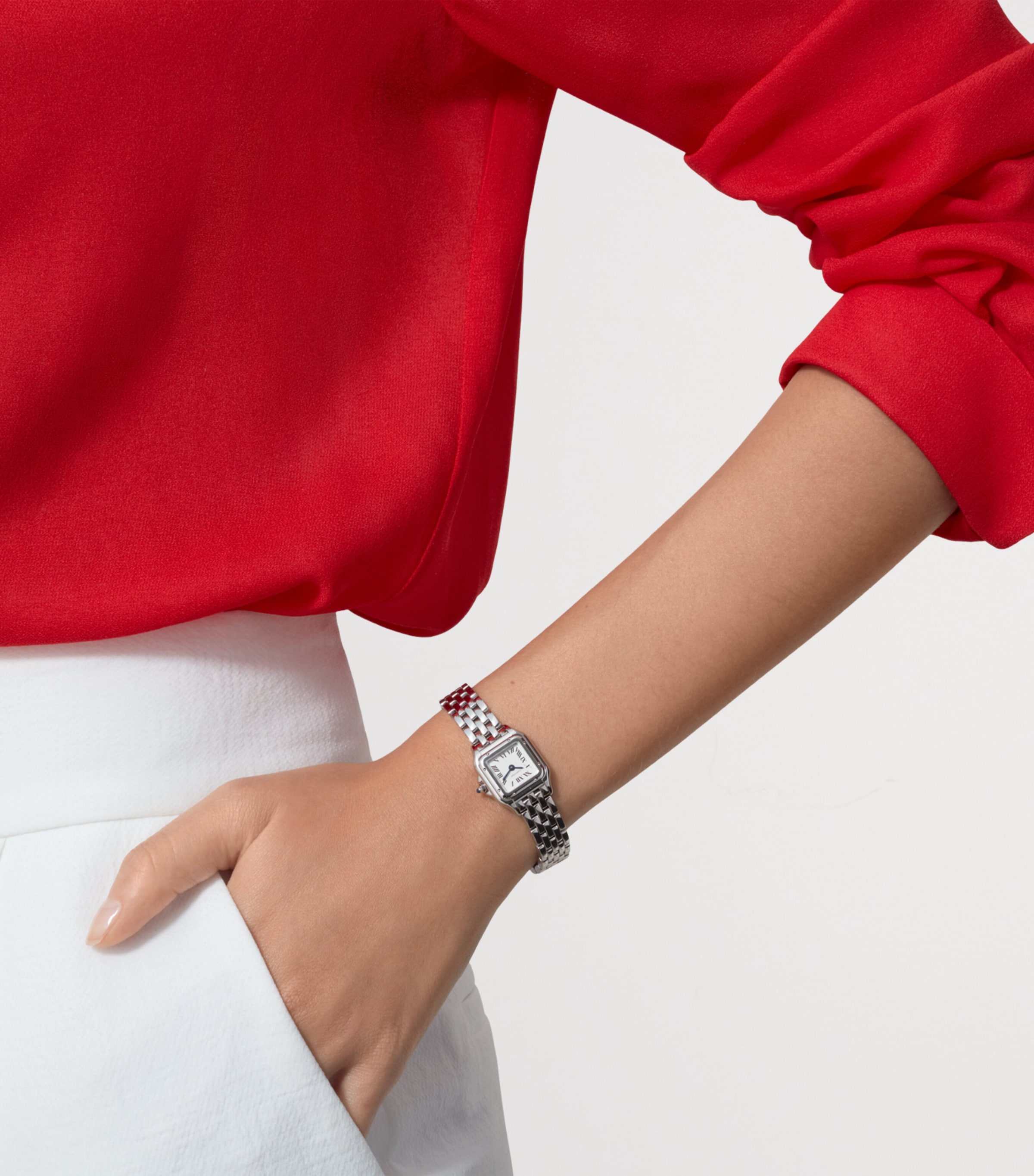 Mini Steel Panthère de Cartier Watch 19mm SILVER Image 3