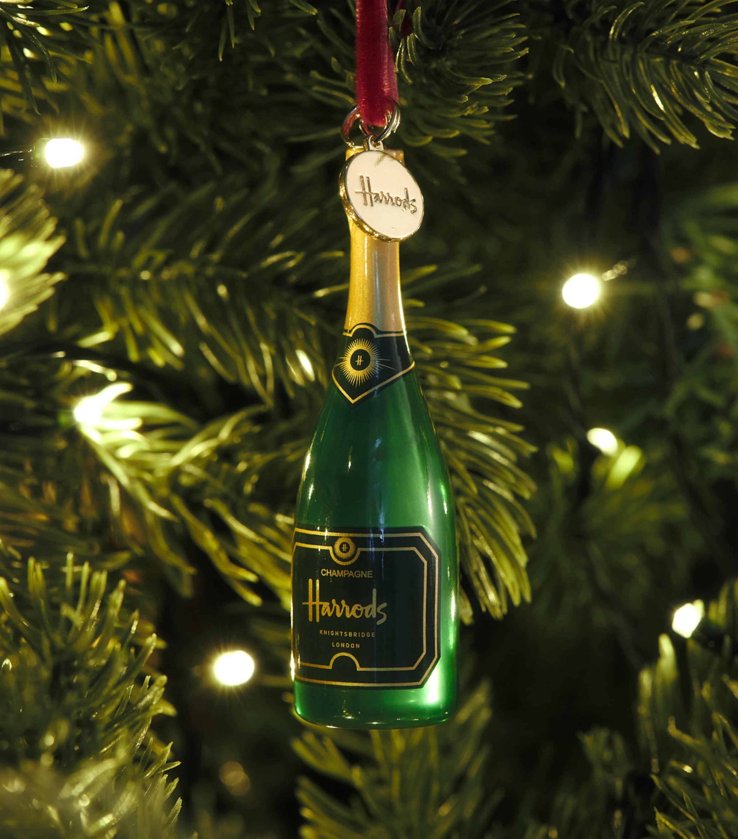 Harrods Champagne Bottle Tree Decoration Image 3