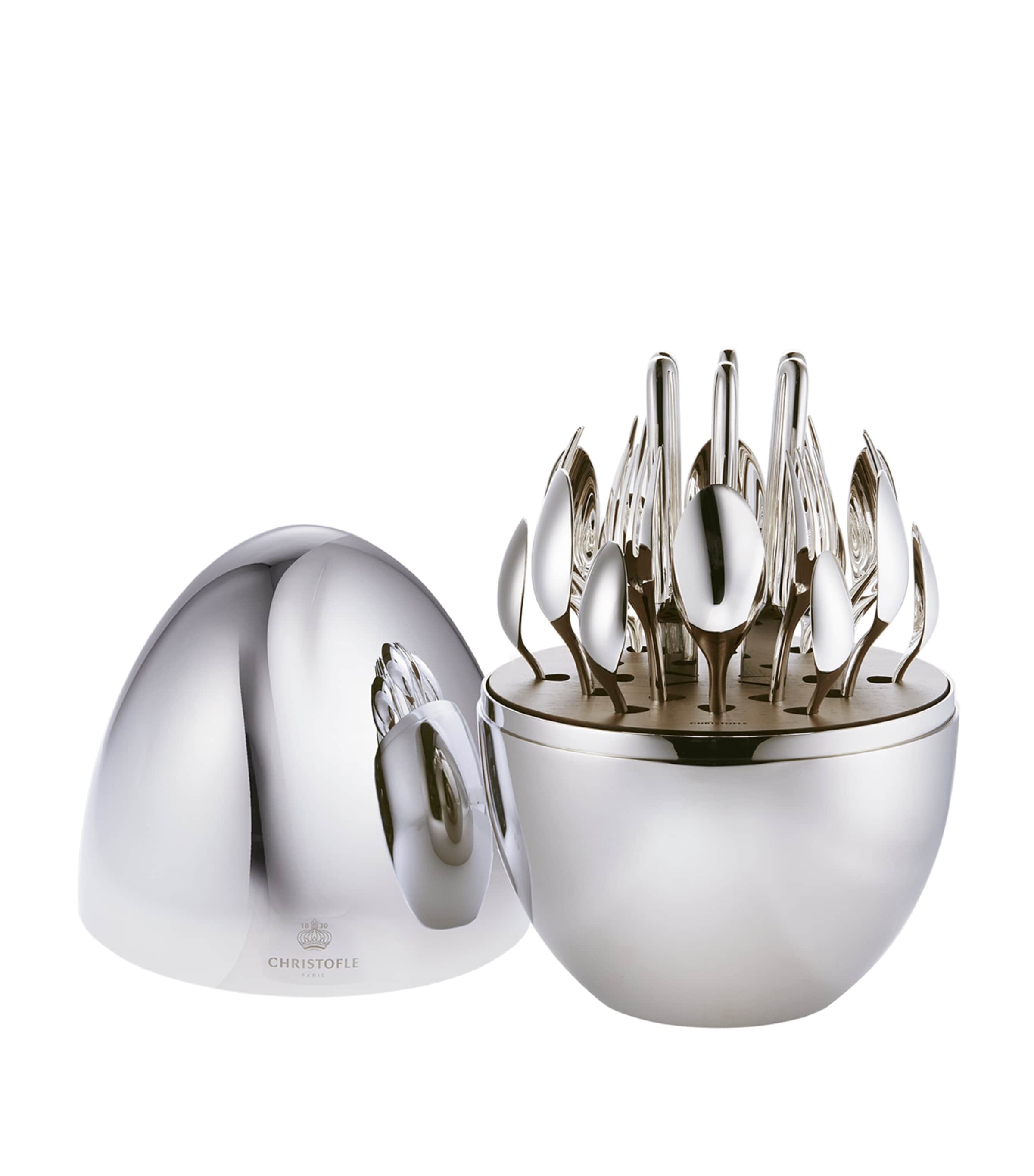 Christofle Mood Asia Silver-plated Stainless-steel Cutlery Set Of 24 In Silver