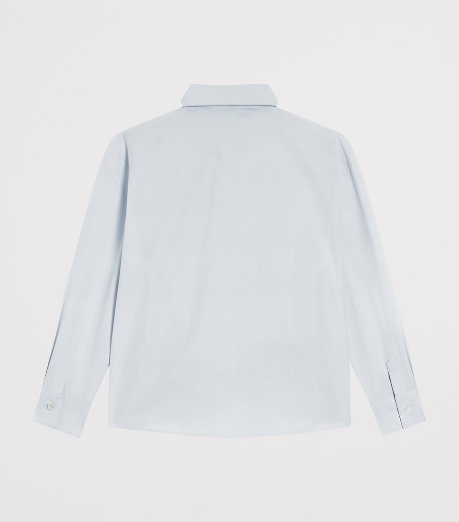 Cotton Embroidered Patch Shirt (2-6 Years) B3033-DUST GREY Image 2