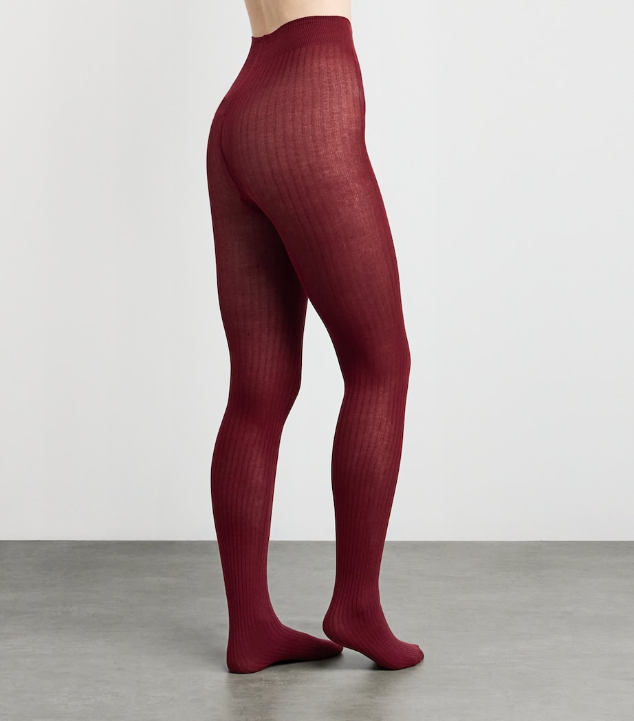 Rib-Knit Tights ANTIQUE ROSE Image 3