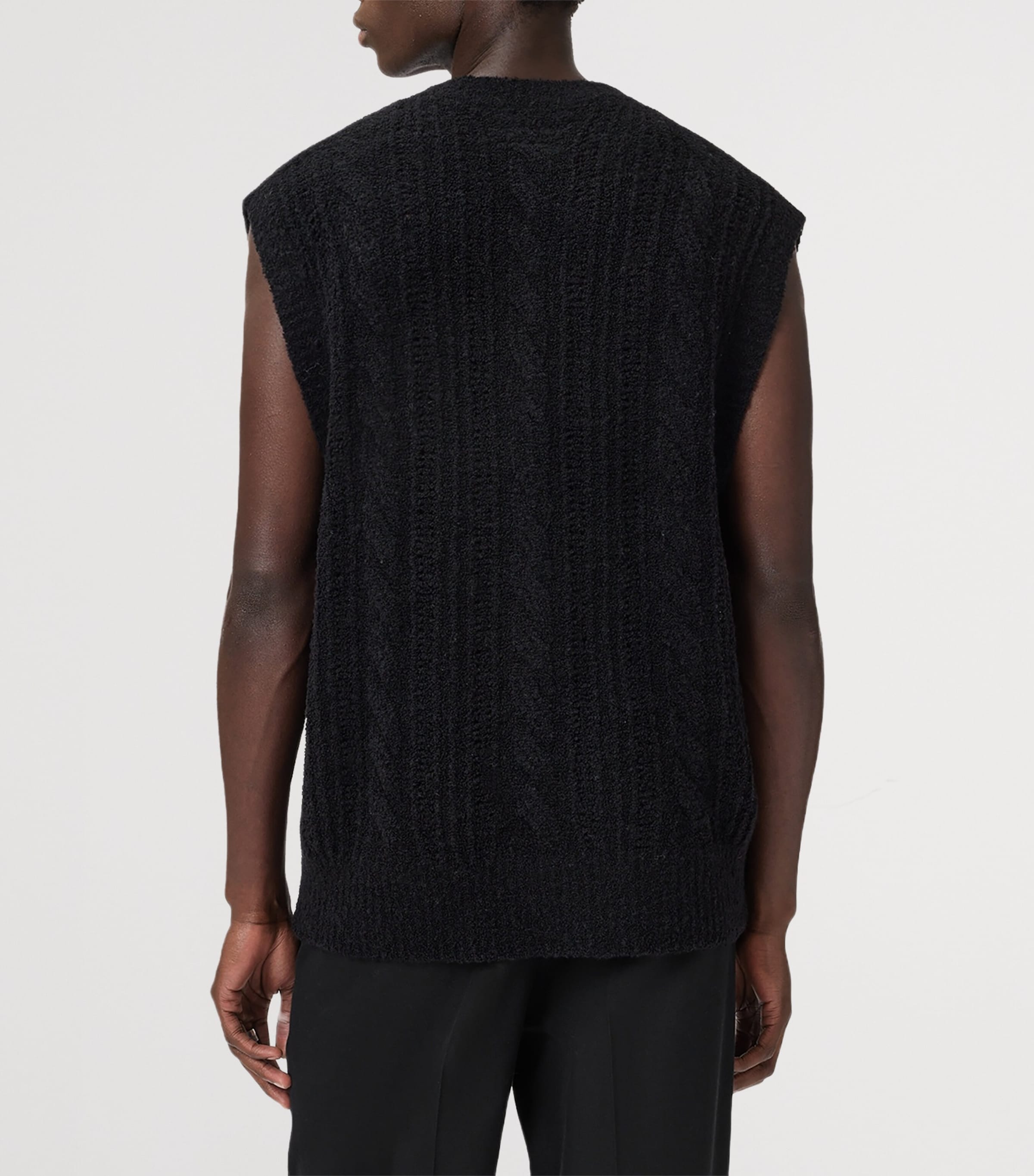 Wool-Blend Josif Sweater Vest BLACK Image 6