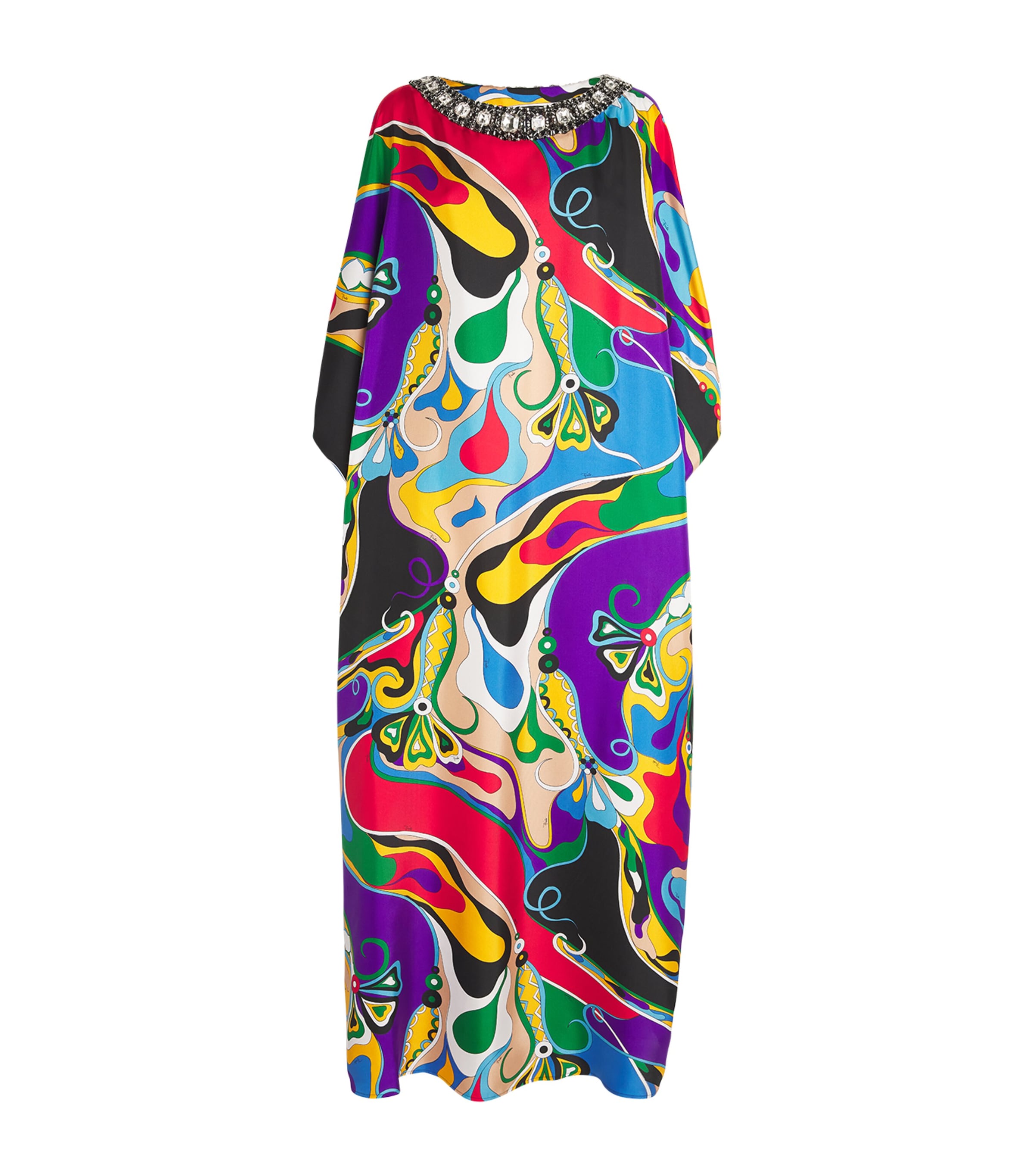 Pucci Orchidee Print Kaftan Maxi Dress