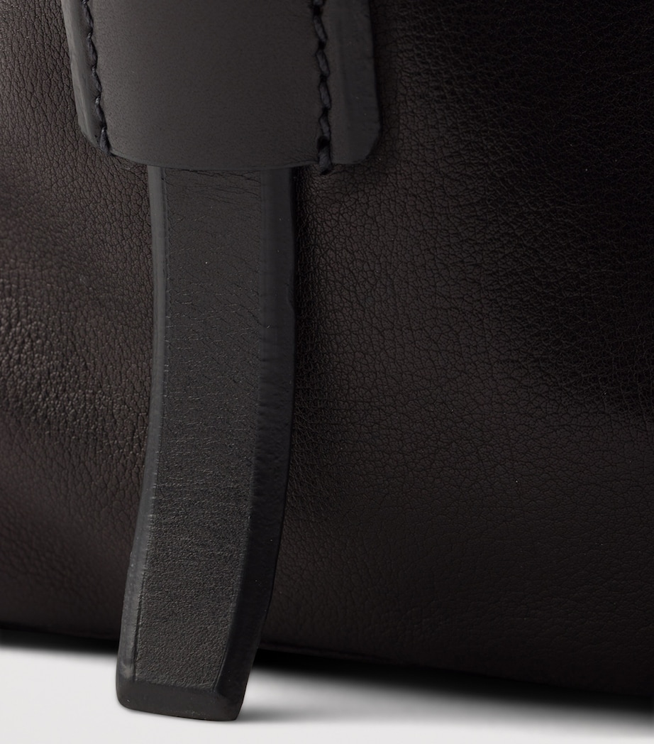 Prada Medium Leather Route Tote Bag Black Image 9