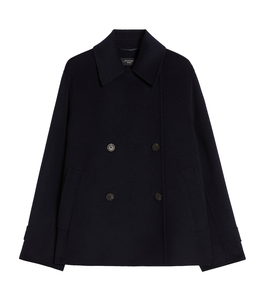Wool-Blend Double-Breasted Coat NAVY Image 1
