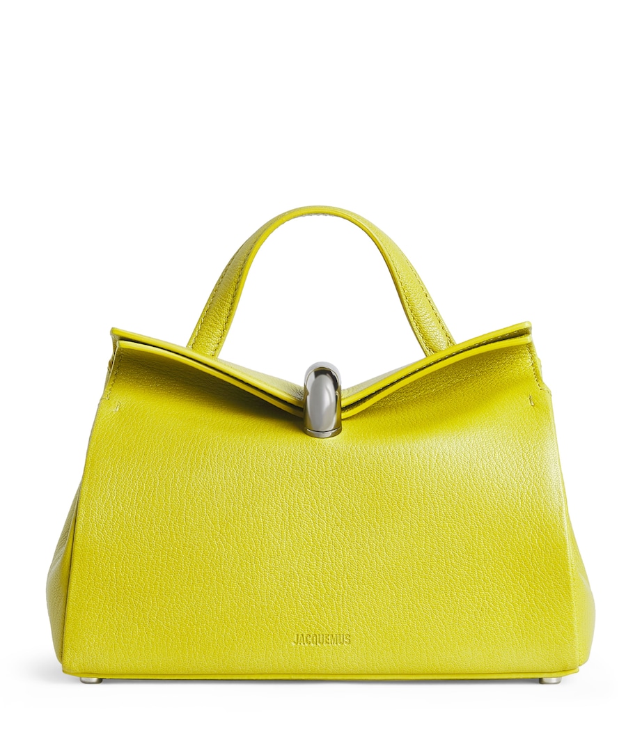 Jacquemus Small Leather Valérie Top-Handle Bag Acid Green Image 1