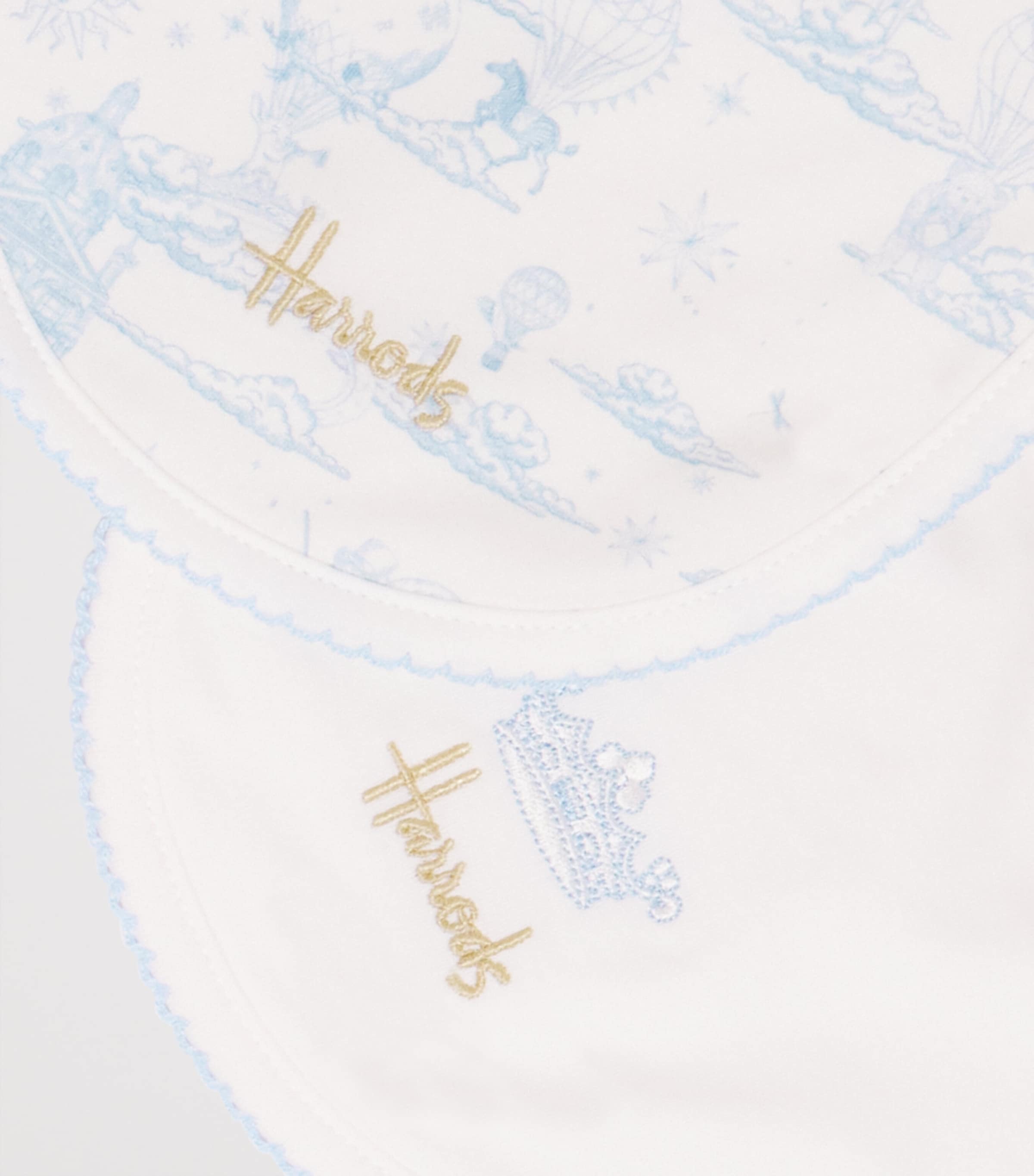 Cotton Balloon Bib (Set of 2) BLUE Image 3