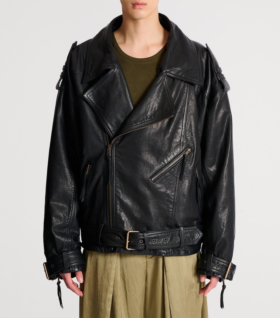 Lambskin Biker Jacket 0PA NOIR Image 2