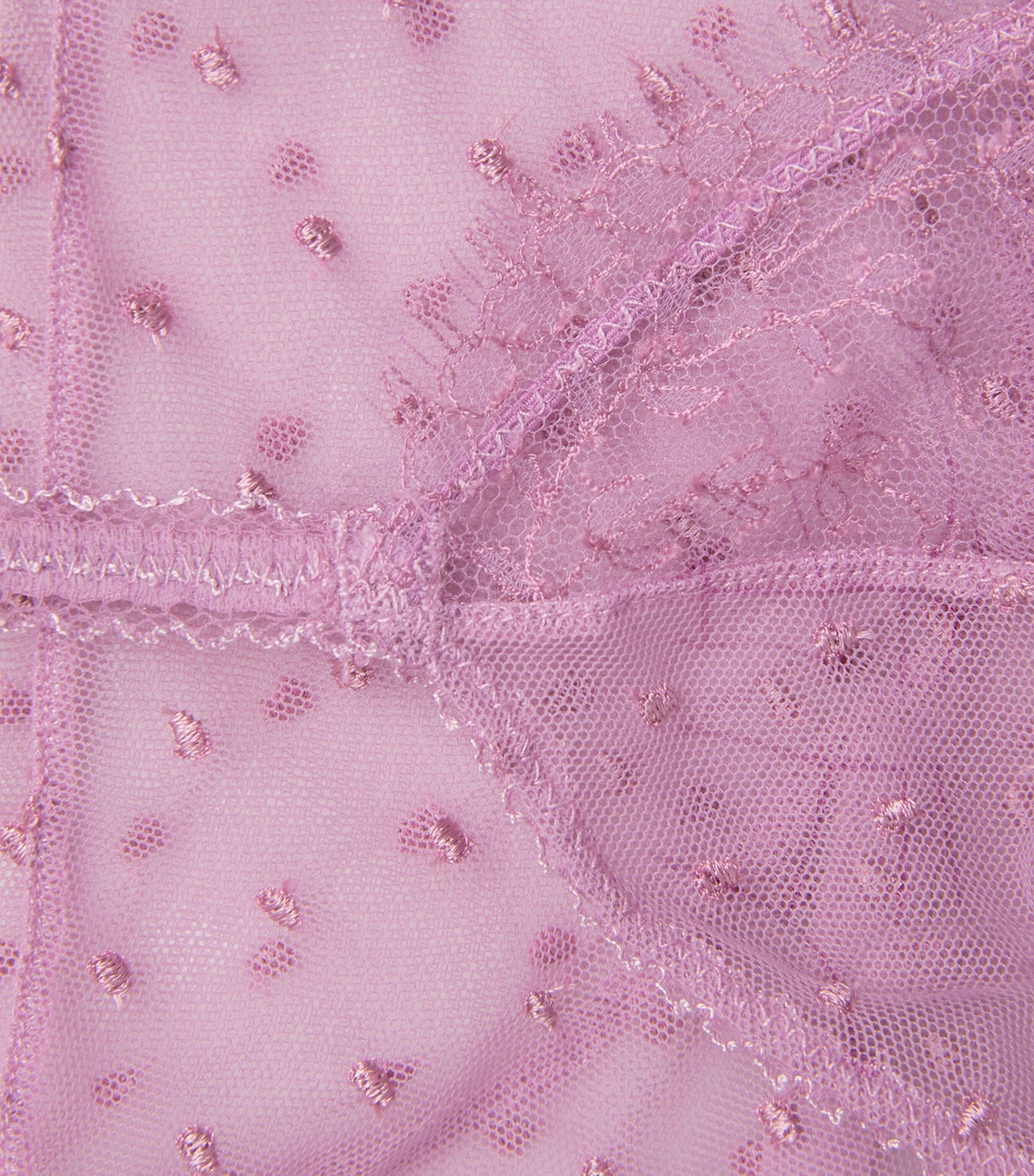 Kiki de Montparnasse Womens Lace Merci Beaucoup Longline Bra Mauve Image 4