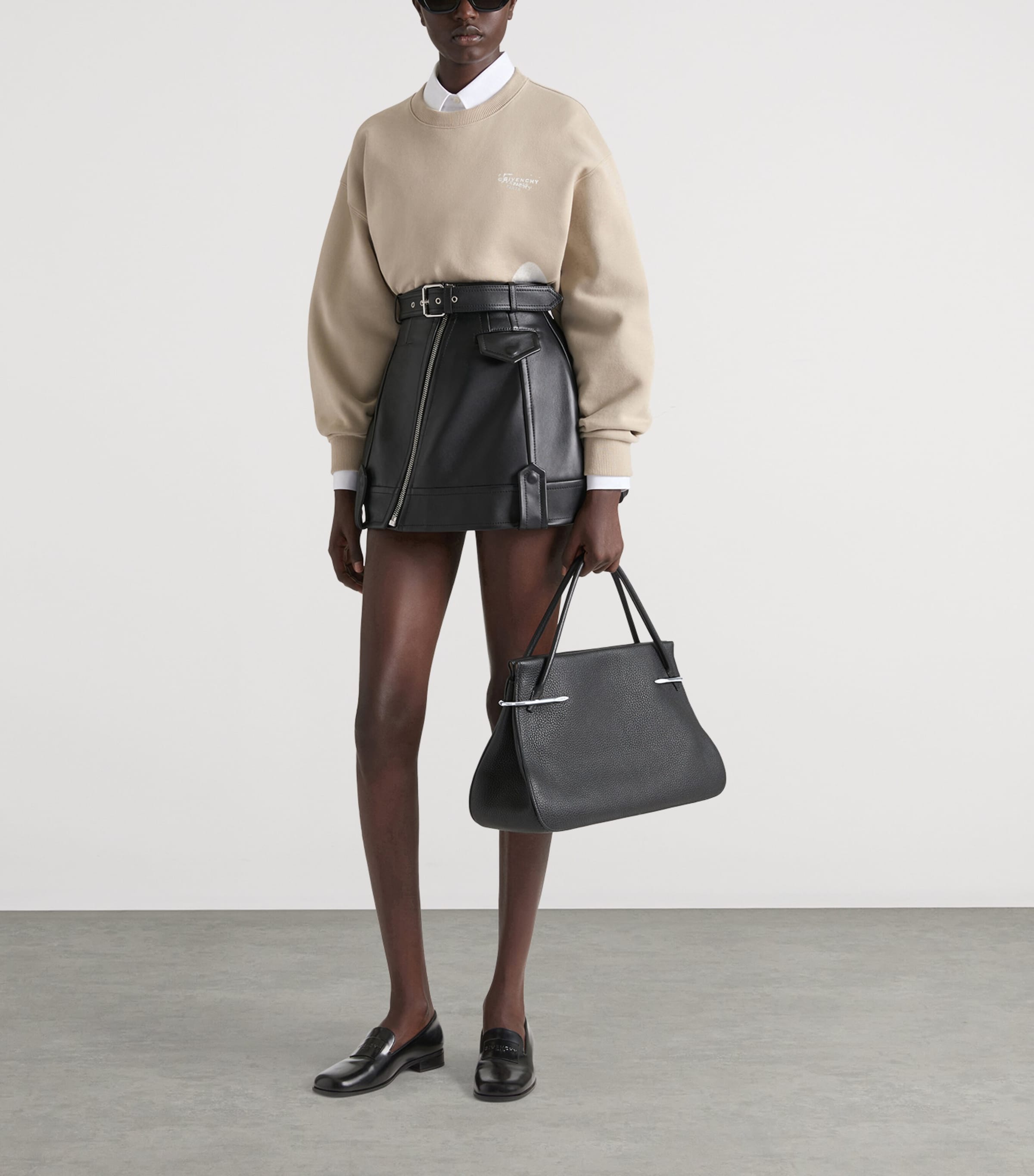 Logo Stamp Sweatshirt BEIGE CAPPUCCINO Image 2