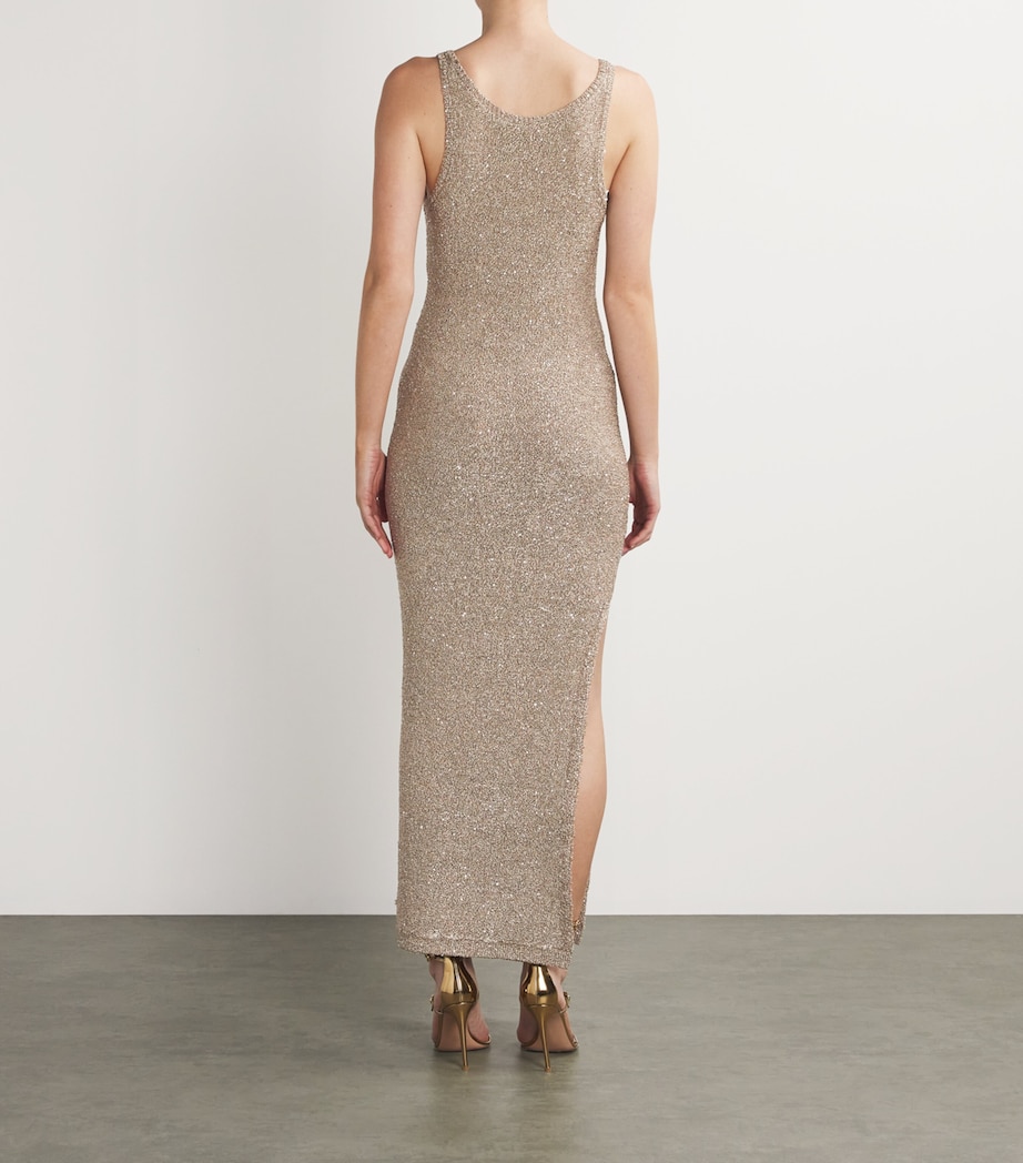 Hervé Léger Womens The Madeline Gown Latte Image 3
