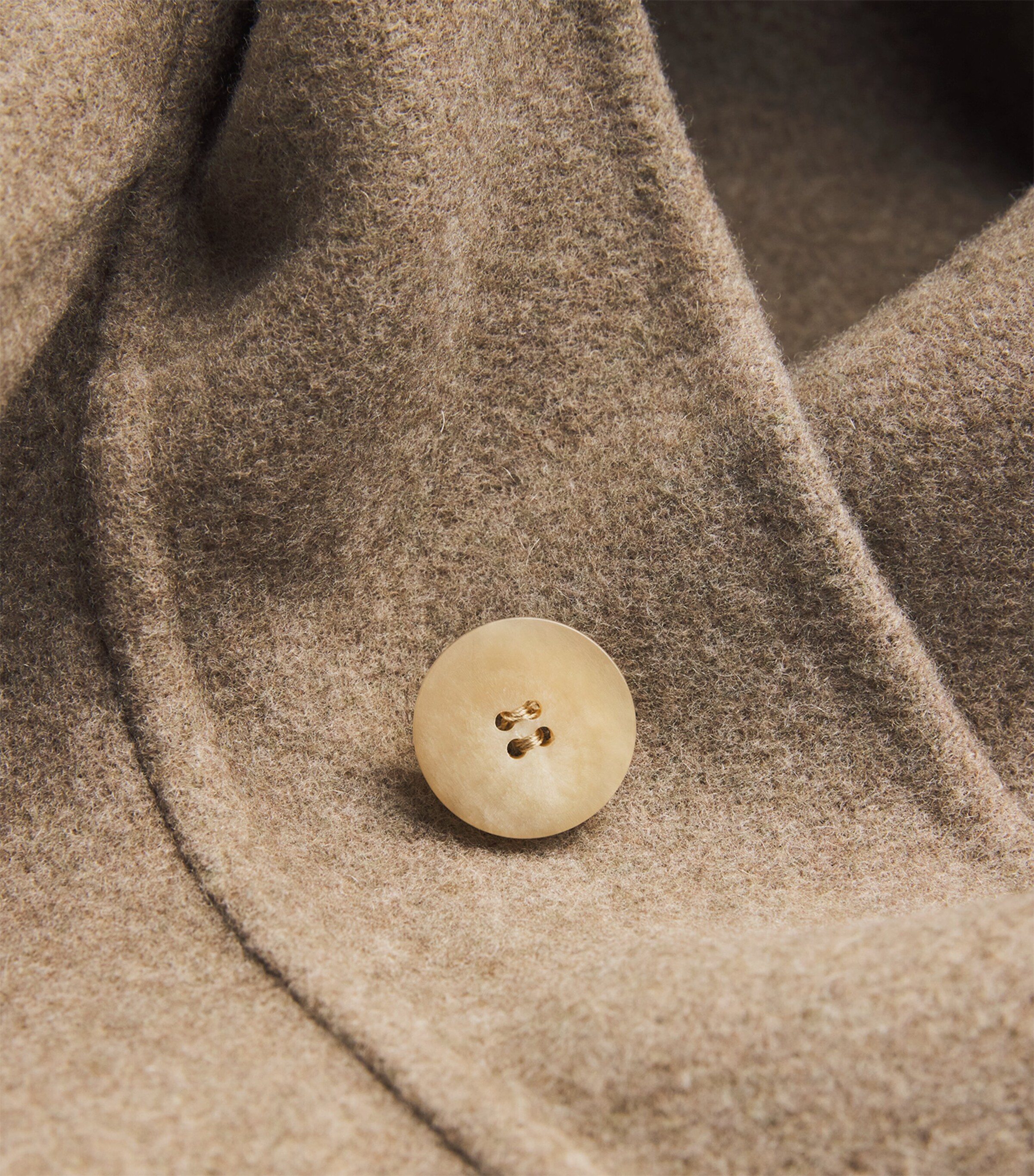 Wool-Cashmere Asymmetic Overcoat WALNUT Image 5
