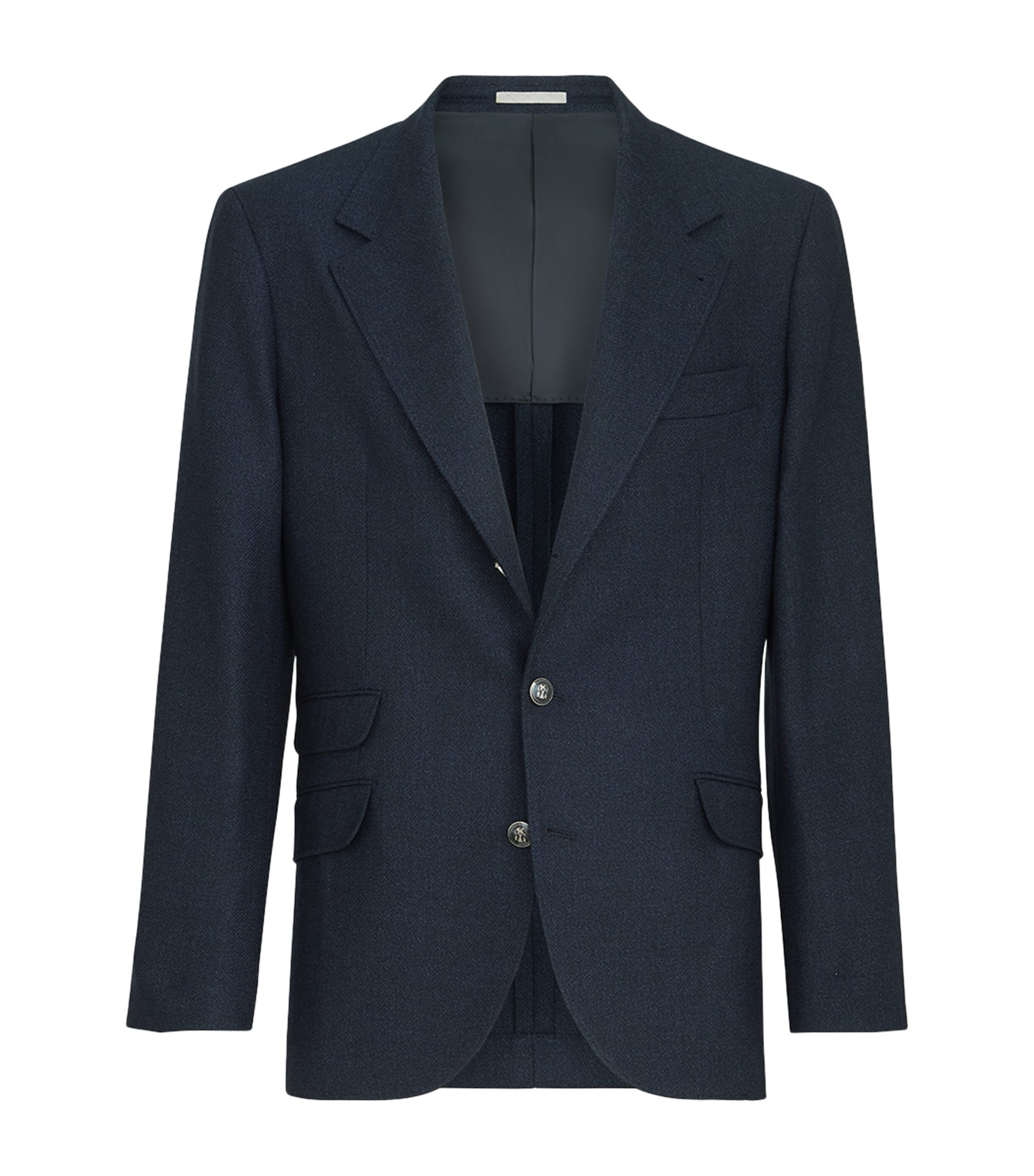 Brunello Cucinelli Mens Mouliné Virgin Wool Twill Deconstructed Blazer Image 1