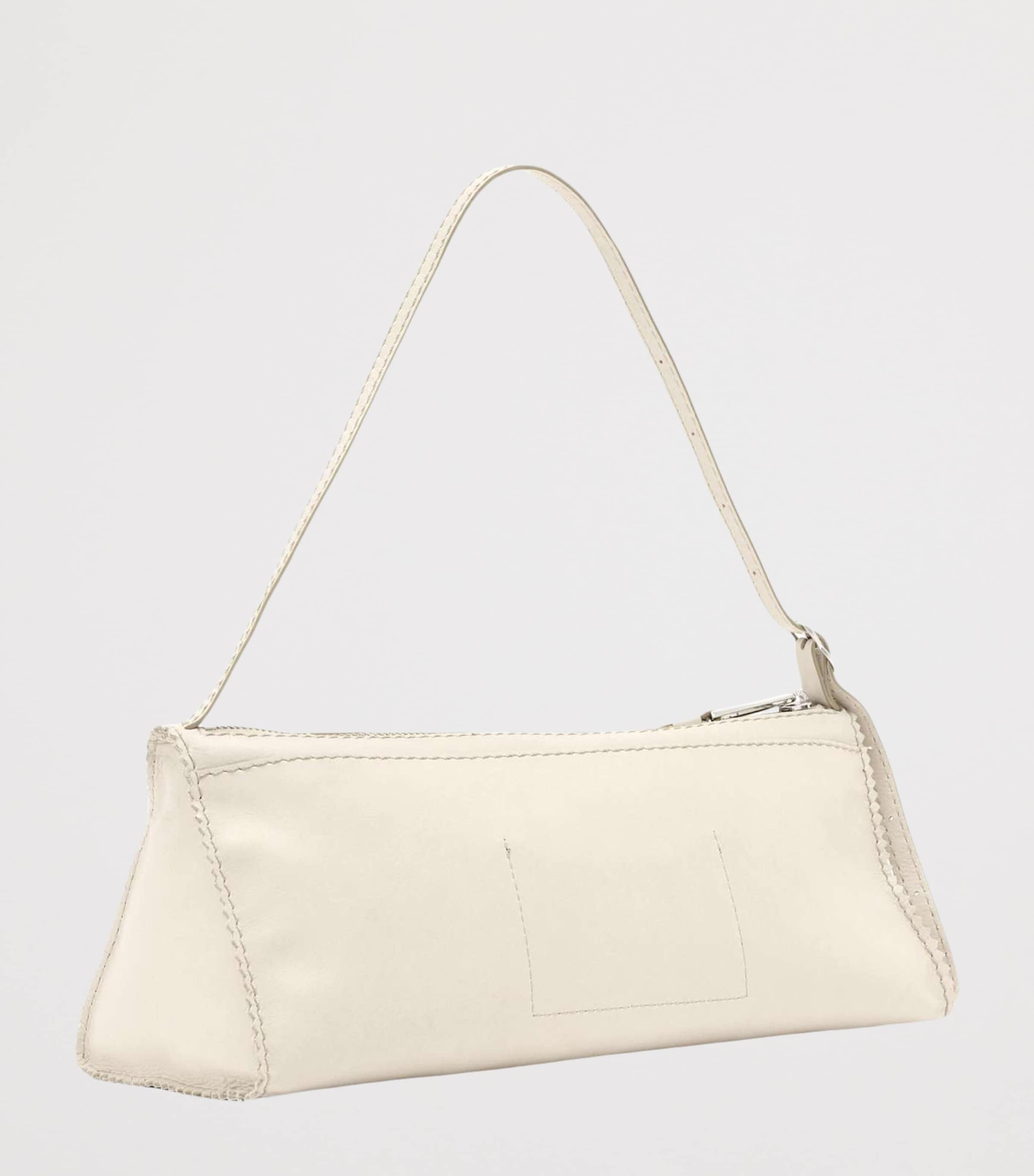 AllSaints Leather Siloh Shoulder Bag Antique White Image 2