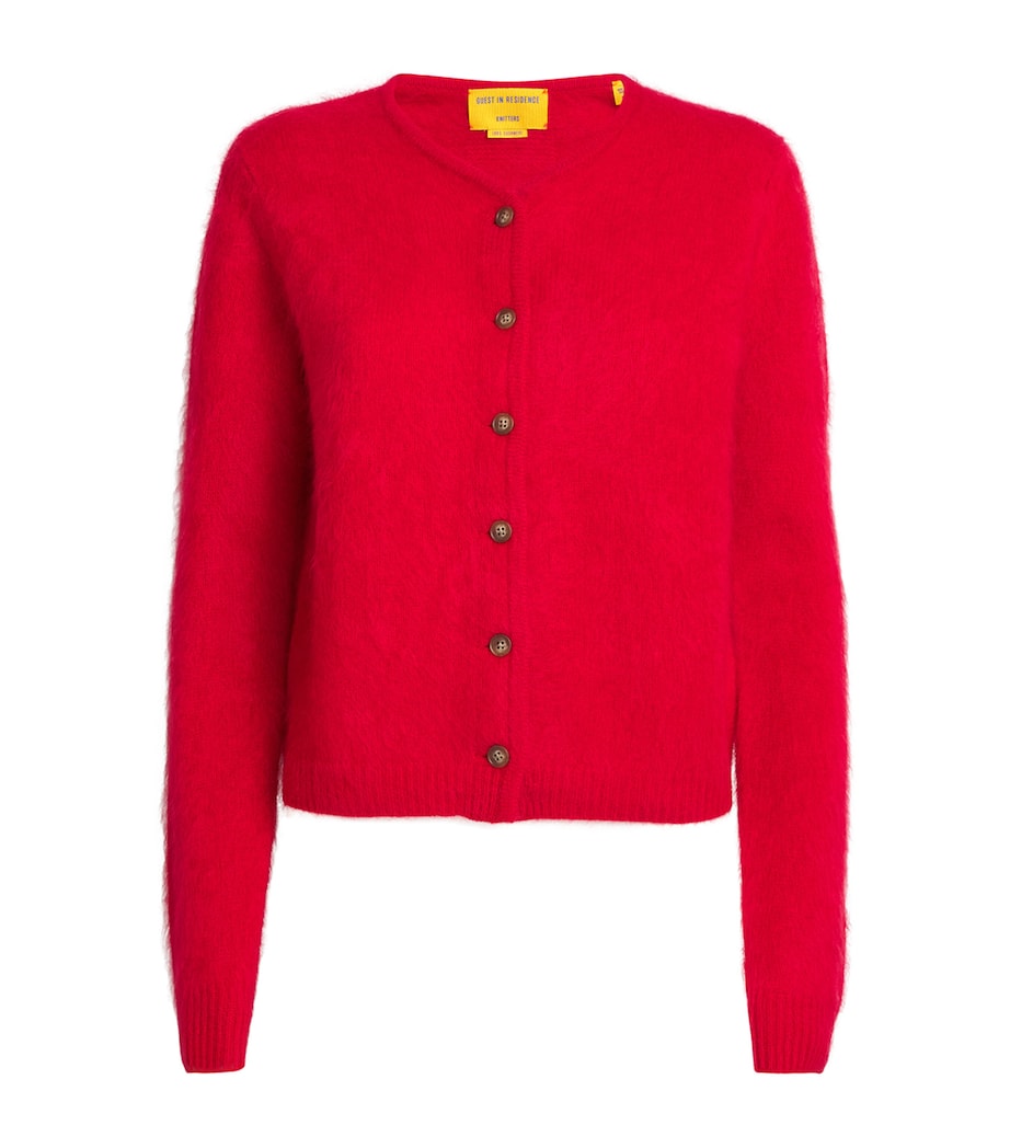 Guest In Residence Womens Cashmere Grizzly Cardigan True Red Image 1
