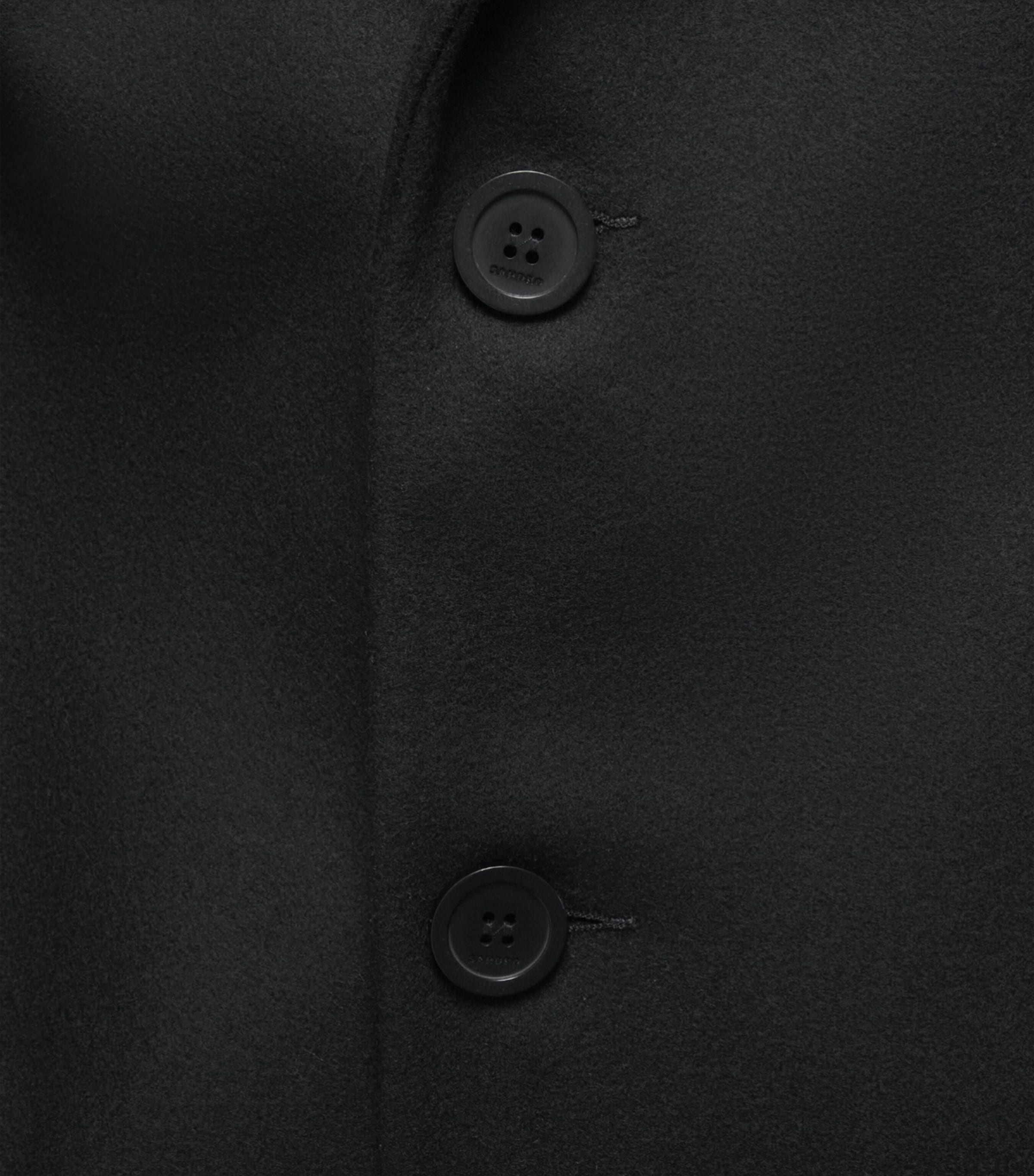 Sandro Paris Mens Wool-Blend Coat Black Image 6