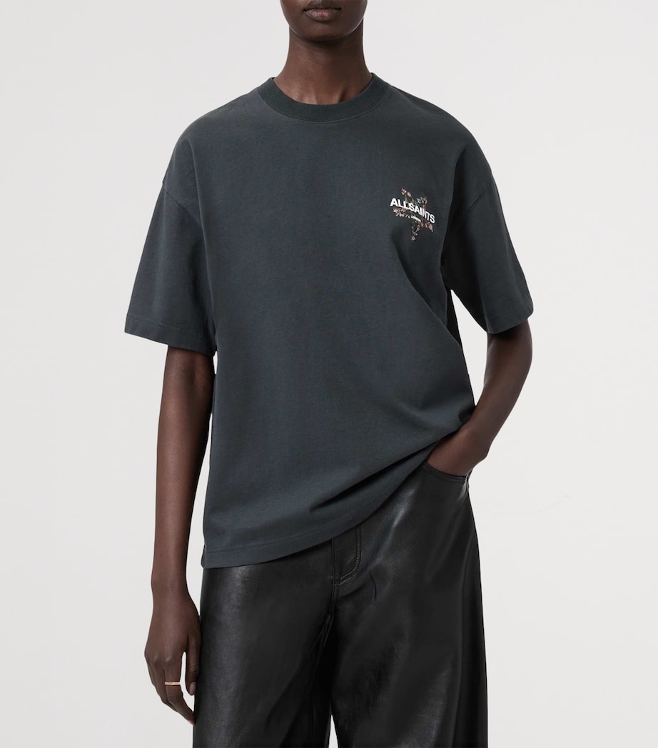 Cotton Pentacle Etta T-Shirt WASHED BLACK Image 3