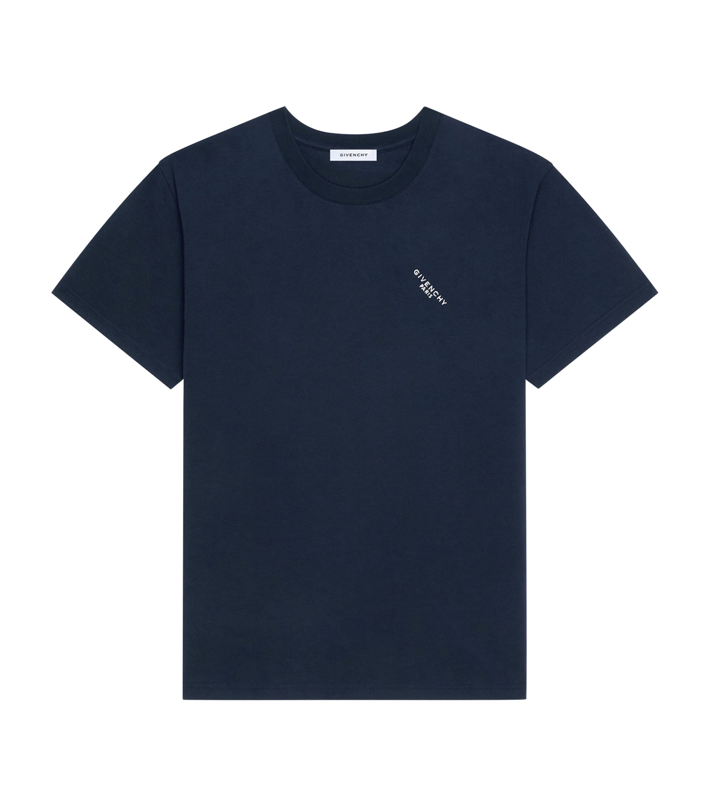 Cotton Slanted Logo T-Shirt DARK NAVY Image 1