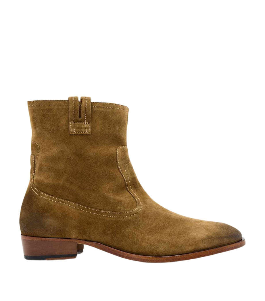 AllSaints Suede Jura Ankle Boots Tobacco Brown Image 1