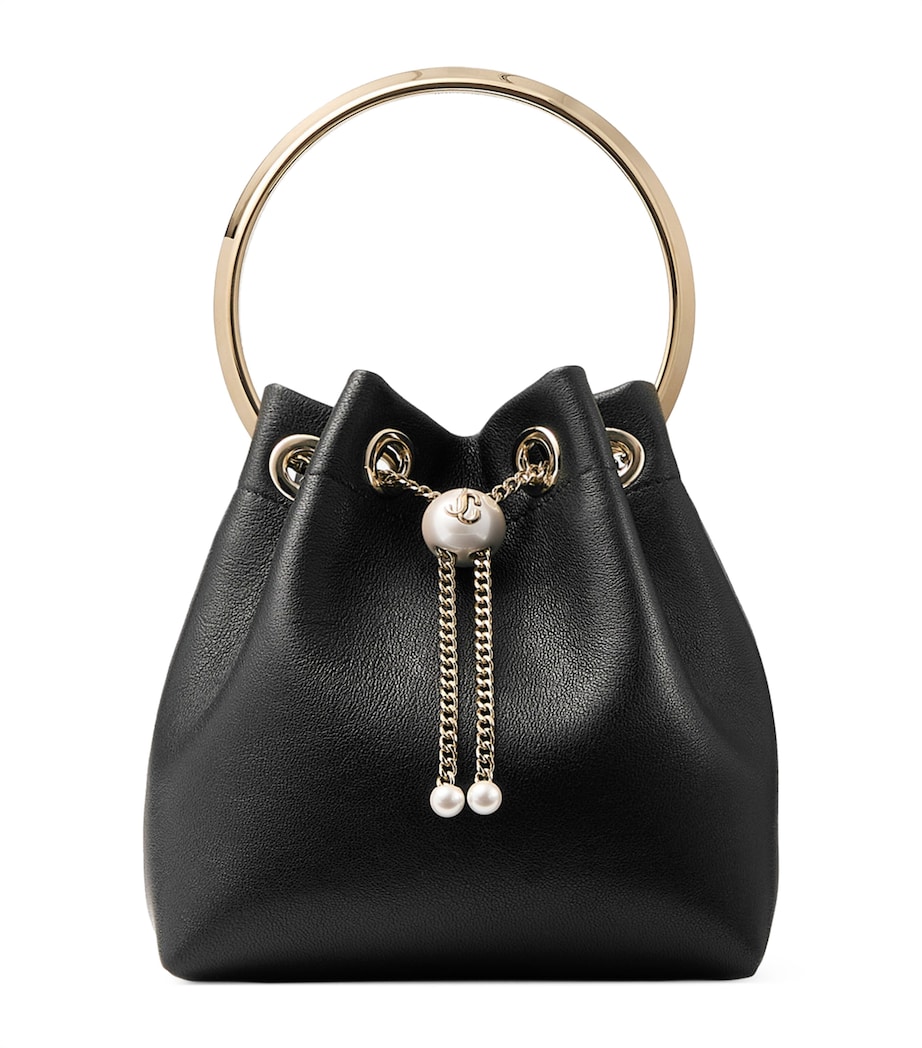 Leather Bon Bon Top-Handle Bag BLACK/LIGHT GOLD Image 1