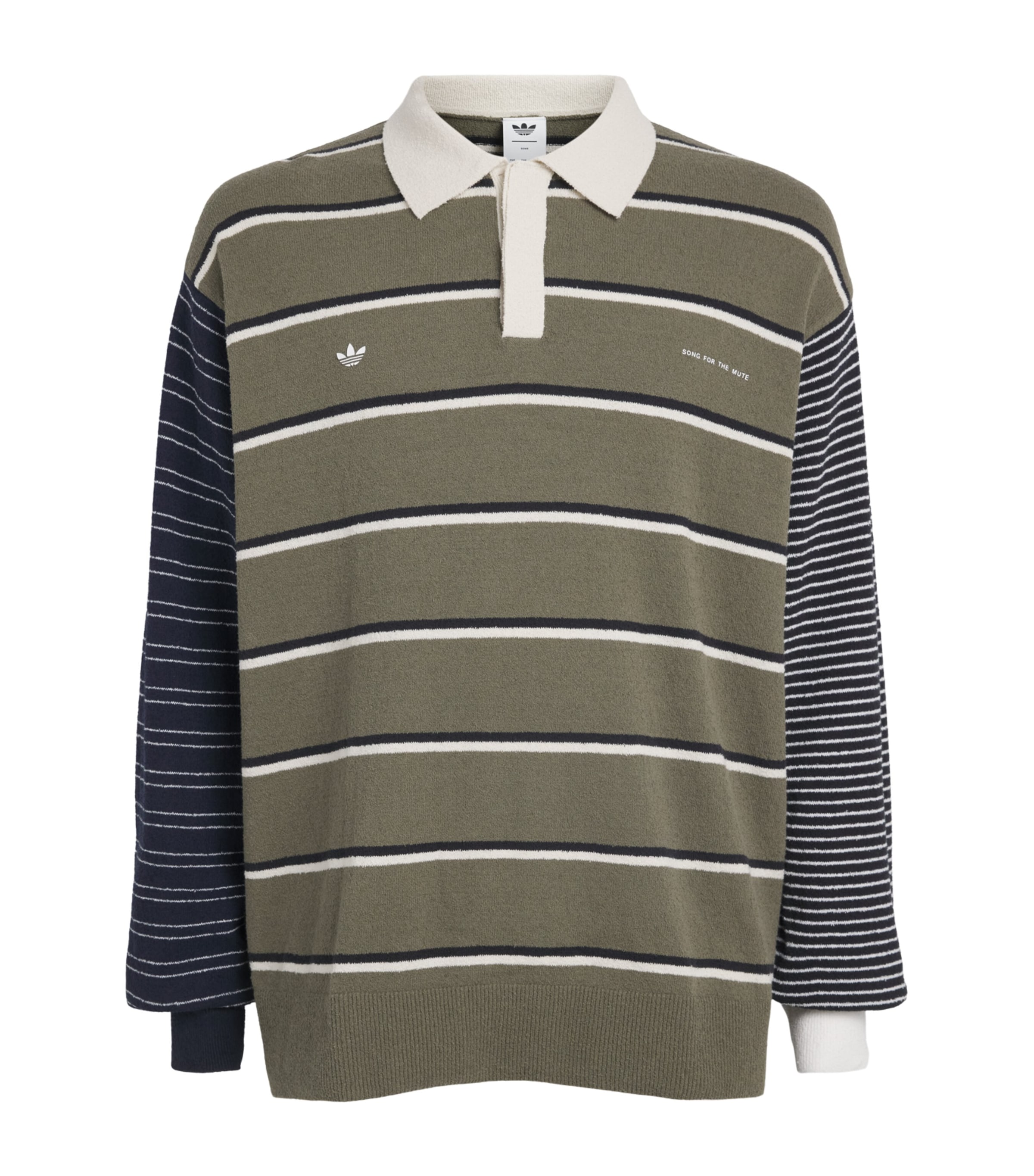 adidas Mens x Song for the Mute Rugby Polo Shirt Olive Strata/black Image 1
