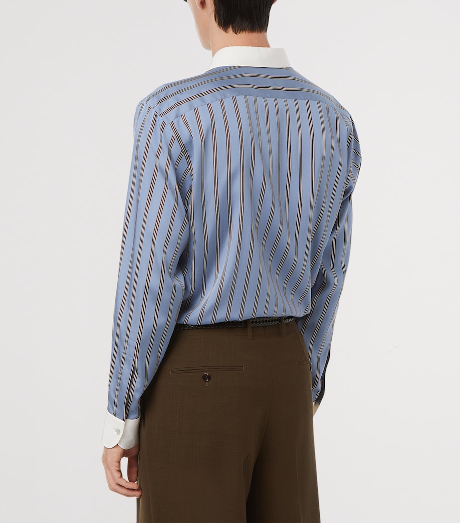 TOM FORD Mens Silk Regent Stripe Shirt Uub Image 4