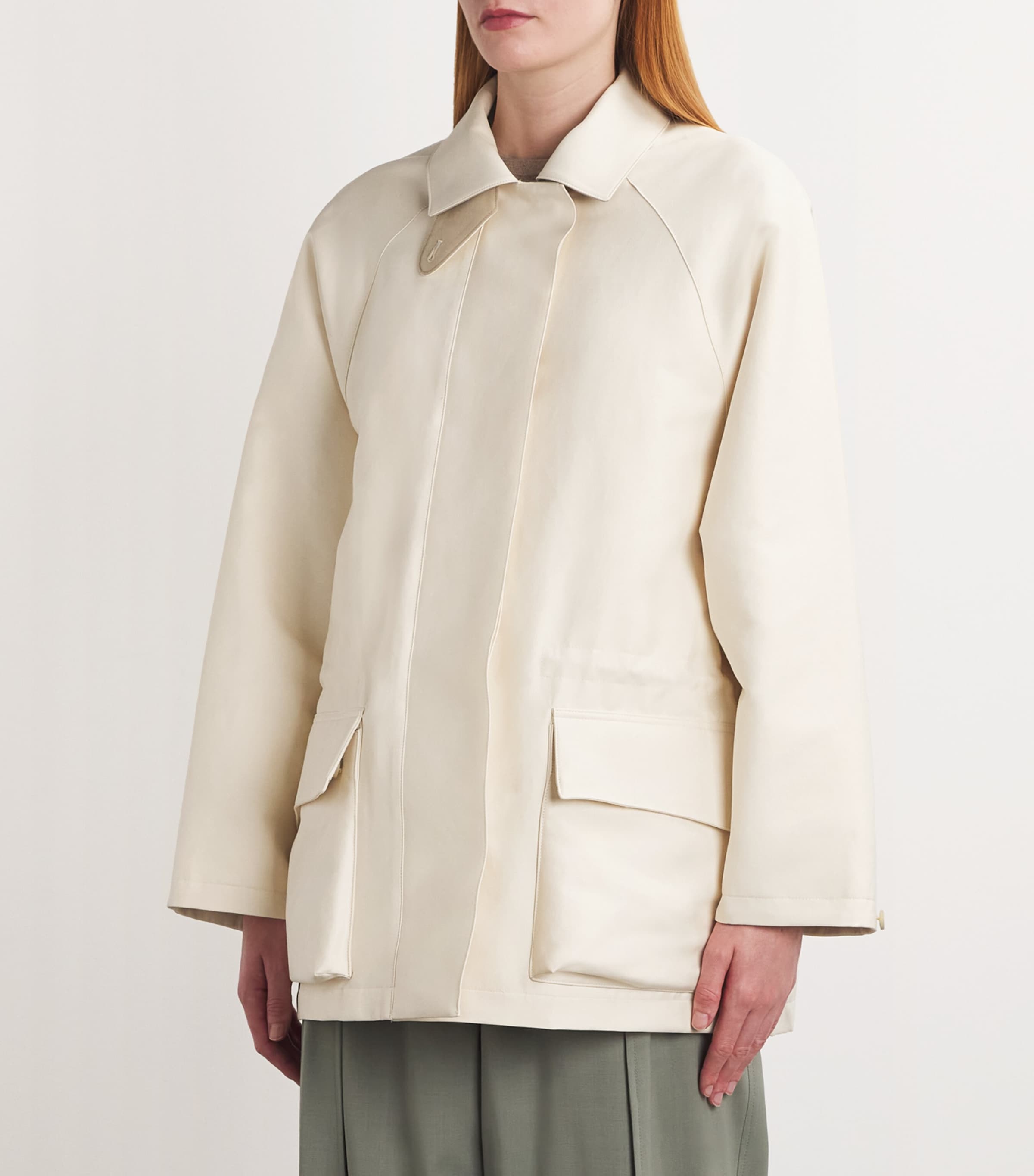 Drawstring-Waist Hunting Jacket IVORY Image 2