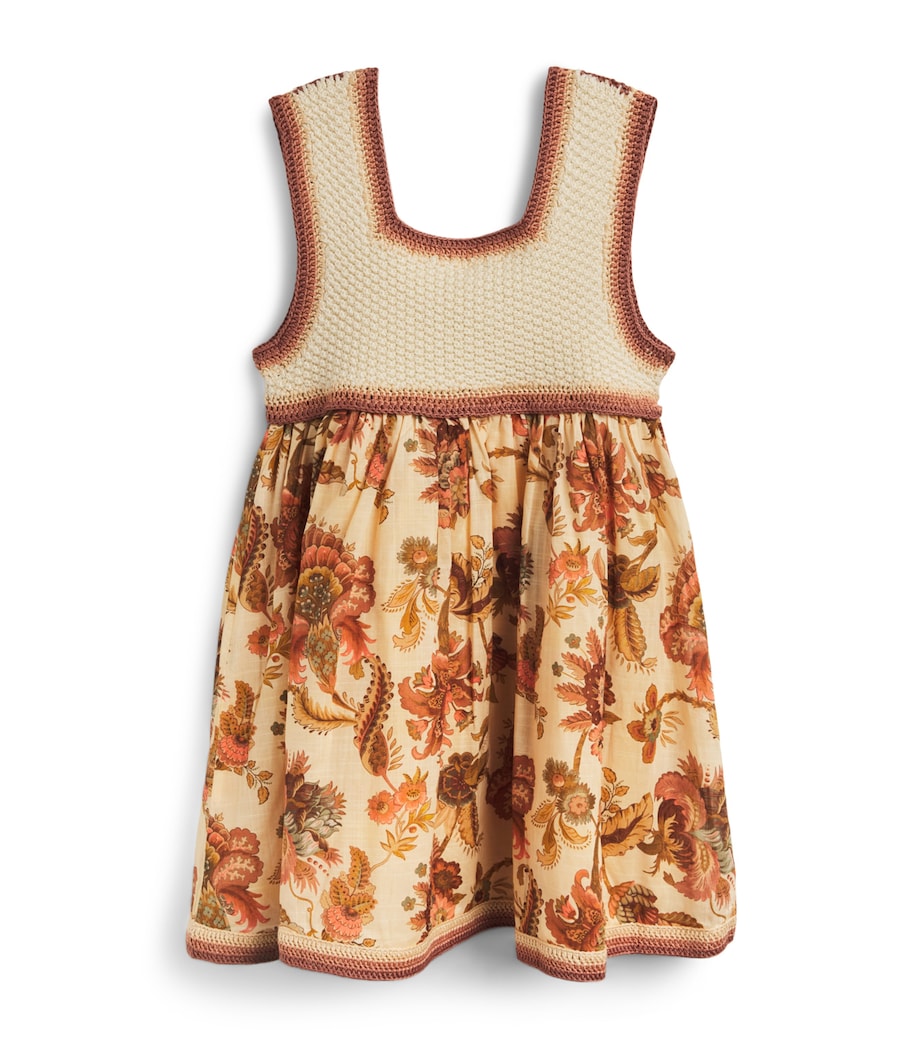 Zimmermann Kids Crochet-Trim Aster Dress (2-12 Years) Multi/jacobean Cream Image 1