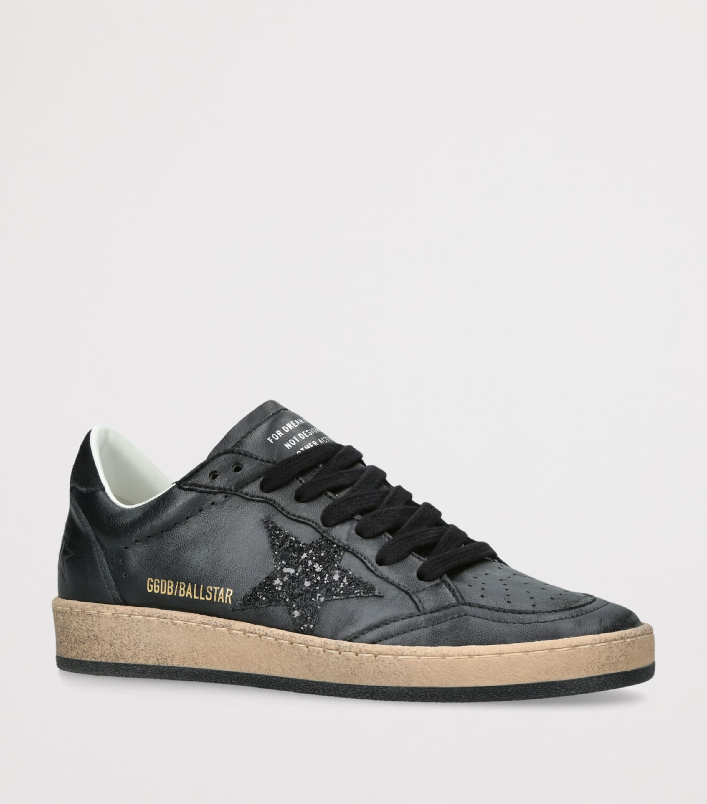 Golden Goose Leather Ball Star Sneakers Black Image 3