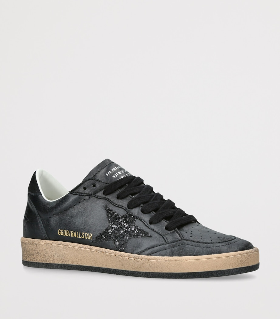Golden Goose Leather Ball Star Sneakers Black Image 3