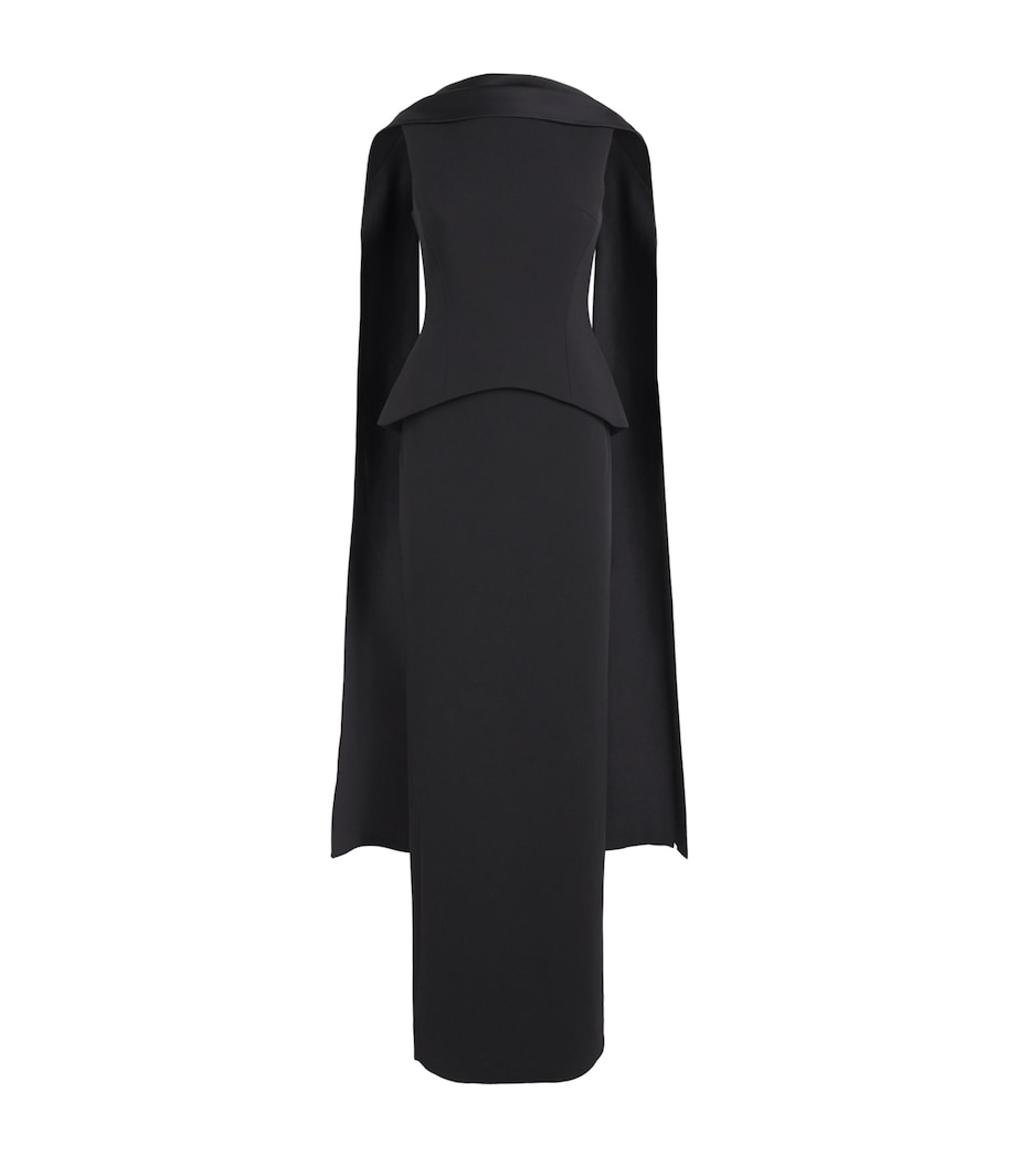 Solace London Womens Cape Annie Maxi Dress Black Image 1