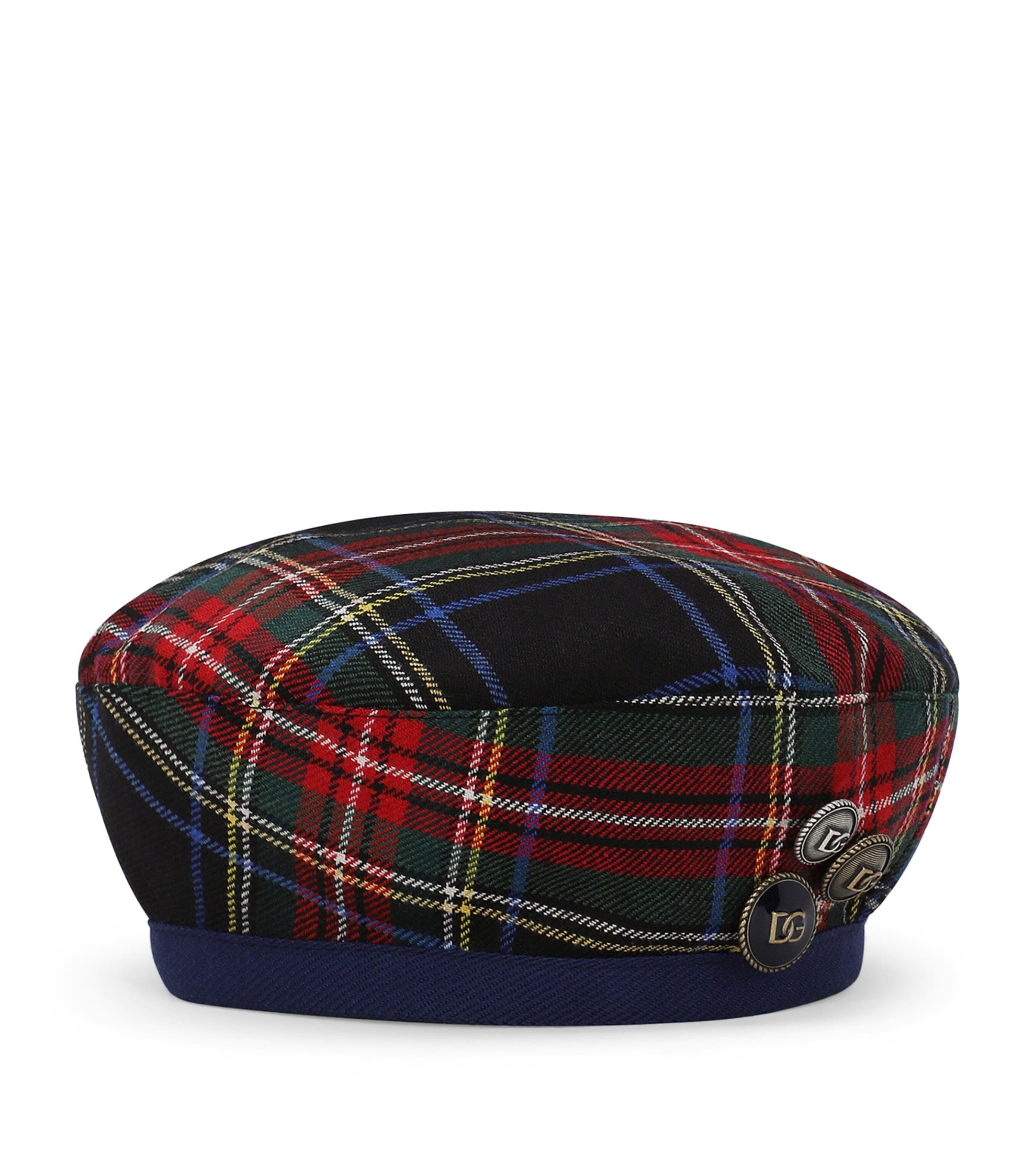 Dolce & Gabbana Kids' Wool-blend Tartan Beret