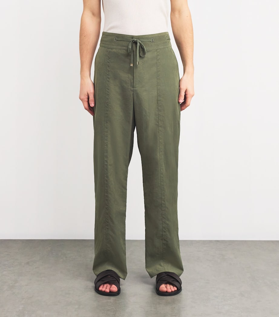 Drawstring Rowan Straight Trousers SYCAMORE Image 3