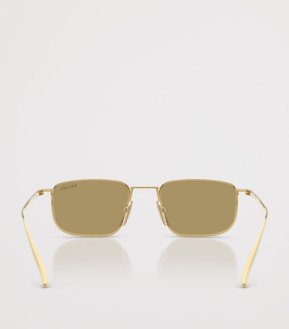 Prada Metal Pillow Sunglasses Gold Image 4