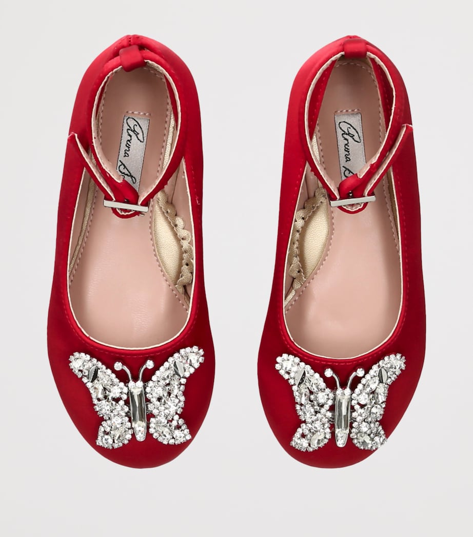 Satin Angelina Ballet Flats RED/DARK Image 4