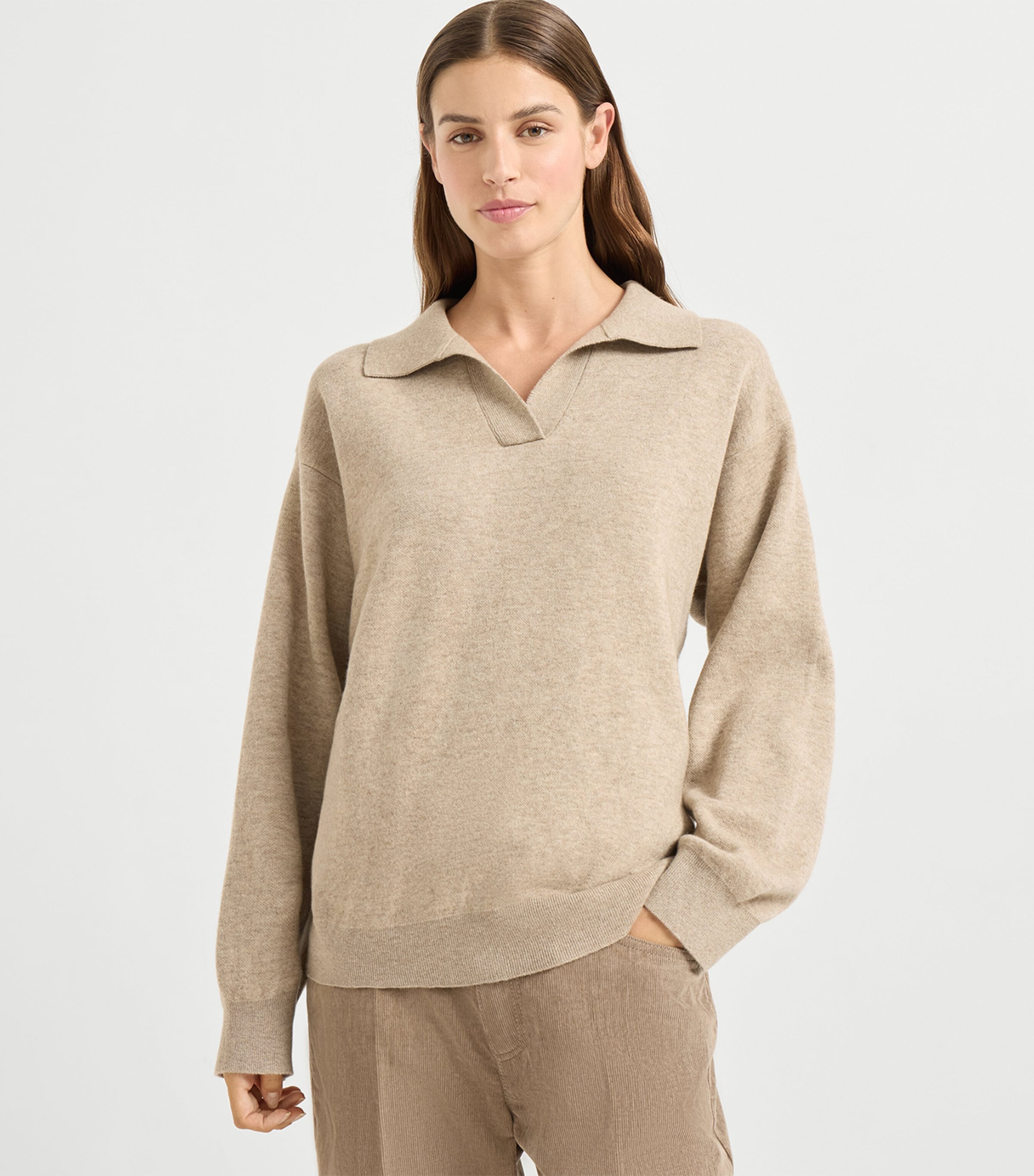 Cashmere-Blend Polo Sweater C9259 Image 2