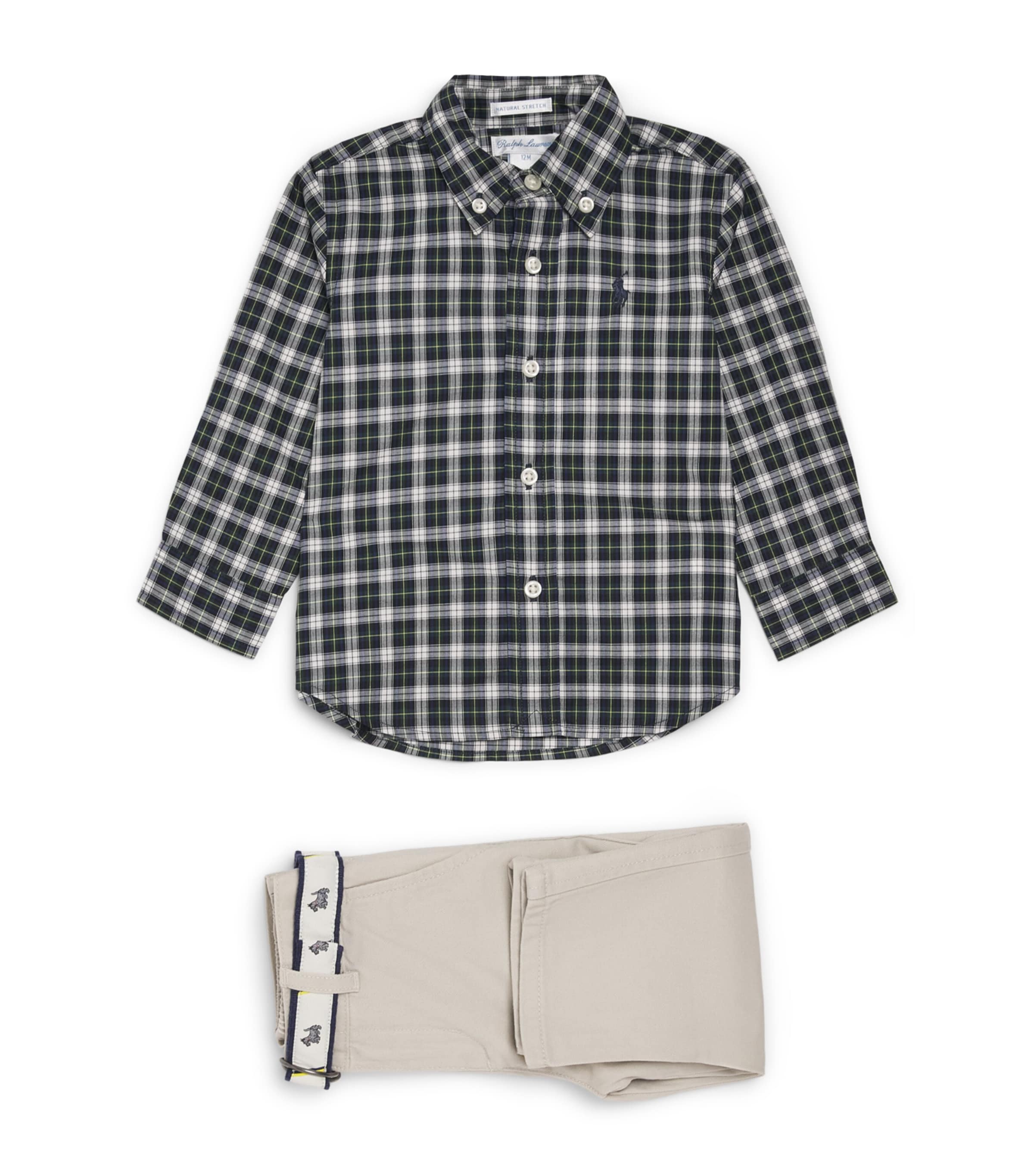 Ralph Lauren Check Shirt And Trousers In Multi