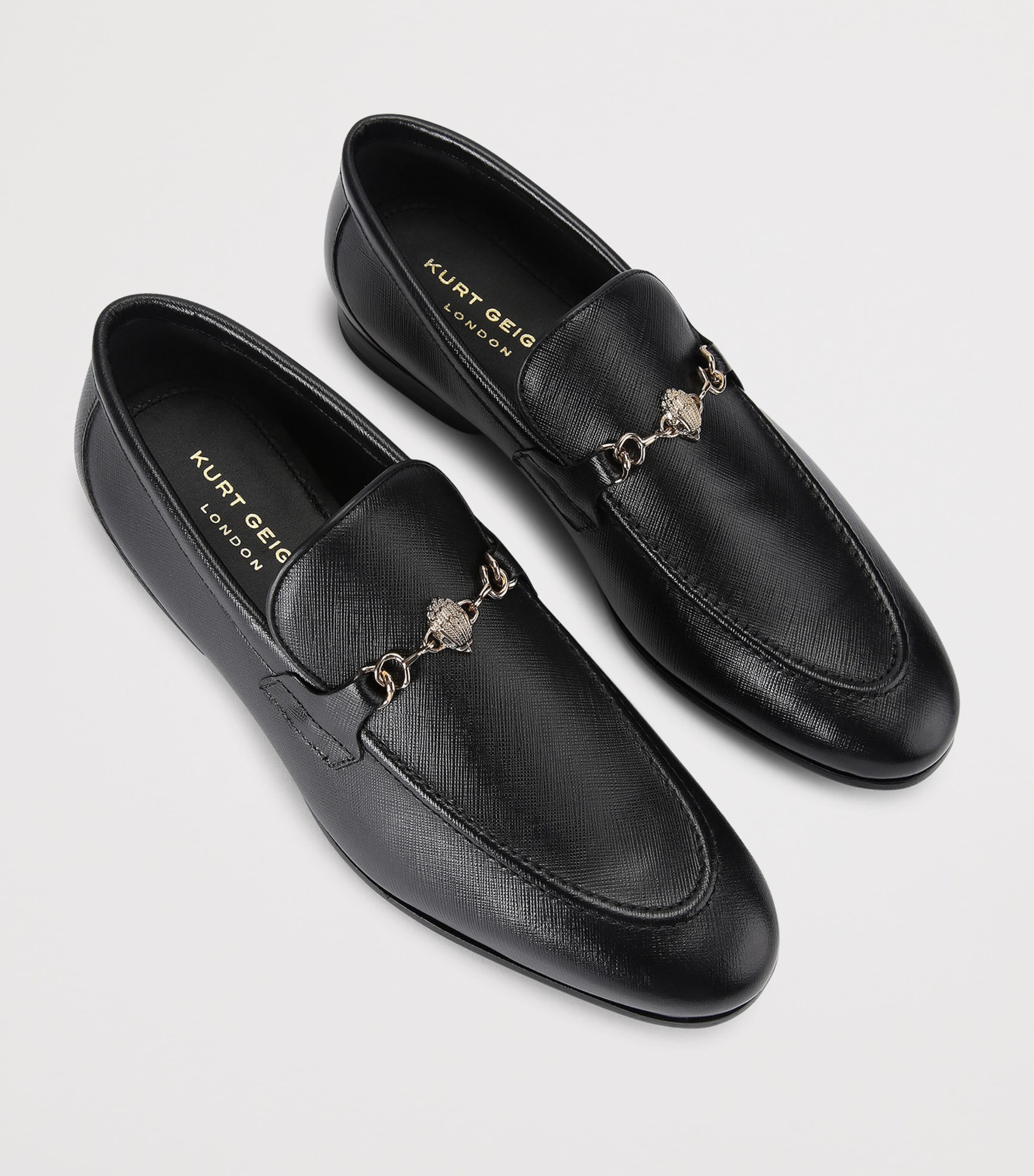 Grained Leather Alton Loafers BLK/OTHER Image 3