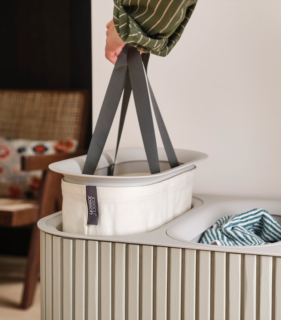 Tota Trio Luxe Laundry Basket (90L) ECRU Image 4