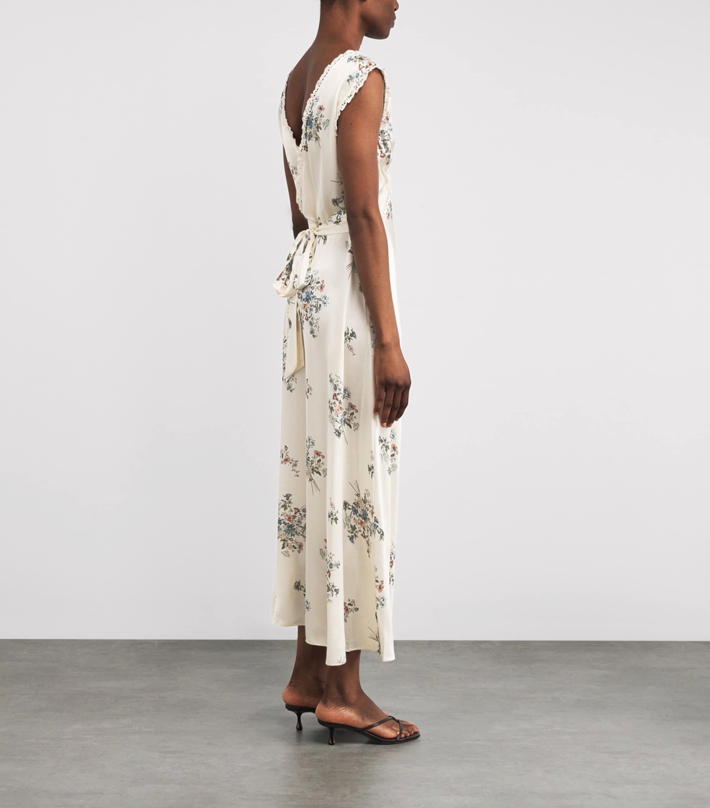 Silk Floral Tahlia Midi Dress PRIMROSE BOUQUET Image 3