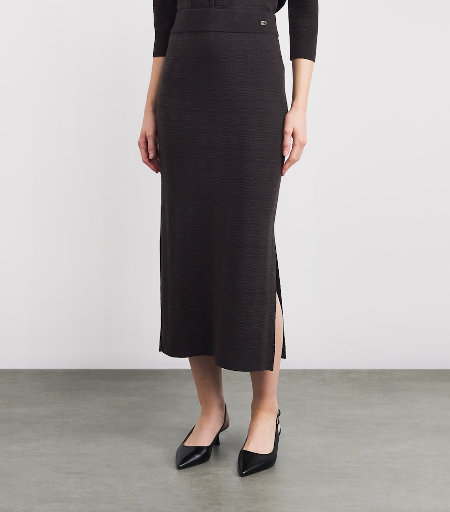 Wool-Blend Midi Skirt M70 BROWN - CHOCOLATE Image 3